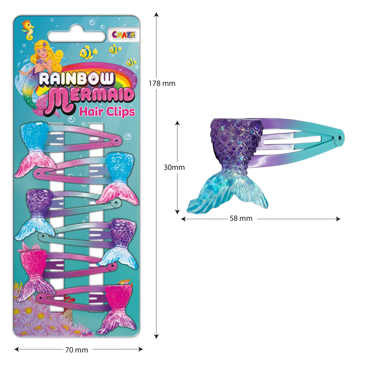 HAIR - Clips Mermaid (hair clips)