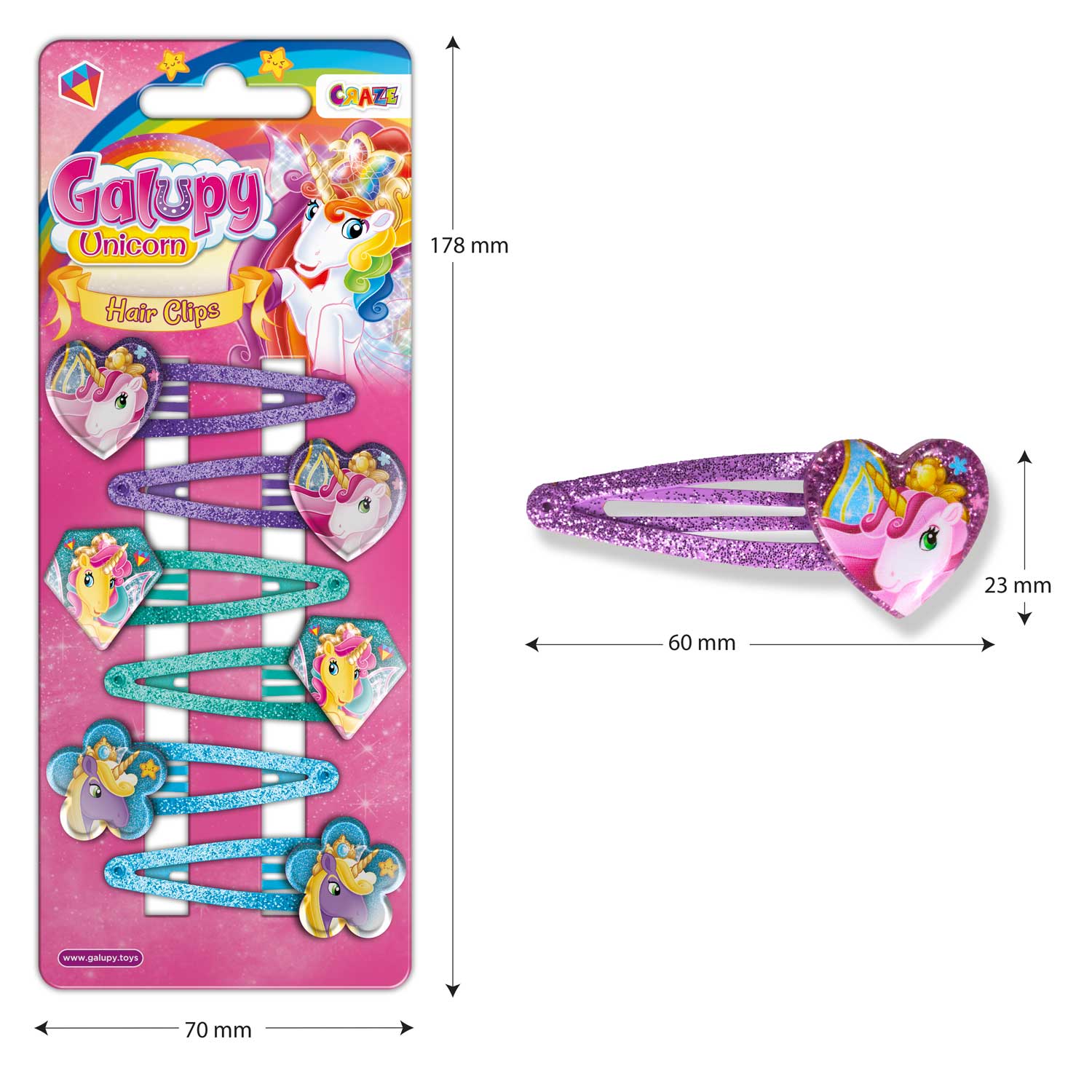 HAIR - Clips Galupy Unicorn