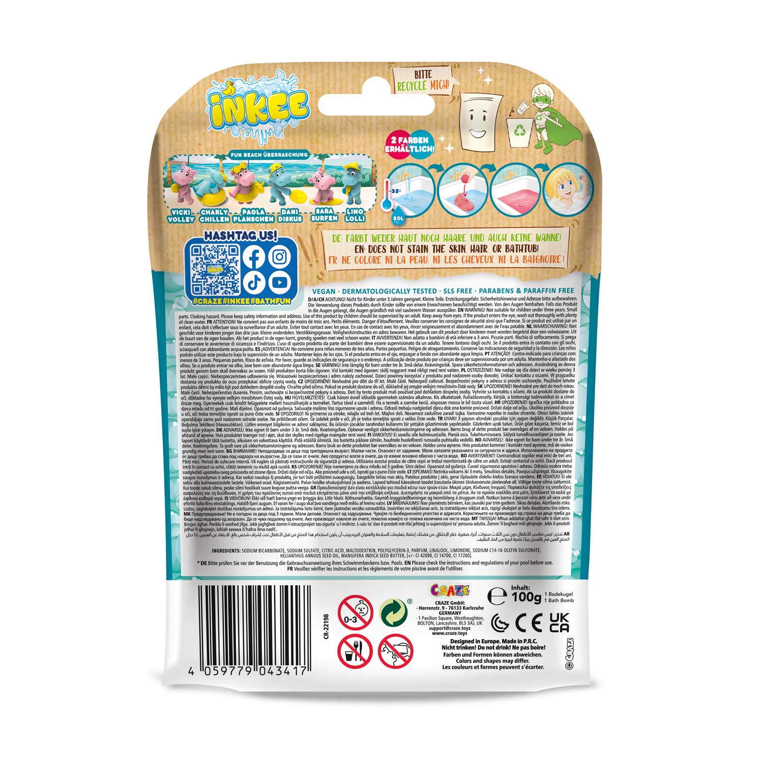 INKEE - Fun Beach Surprise Bath Bomb