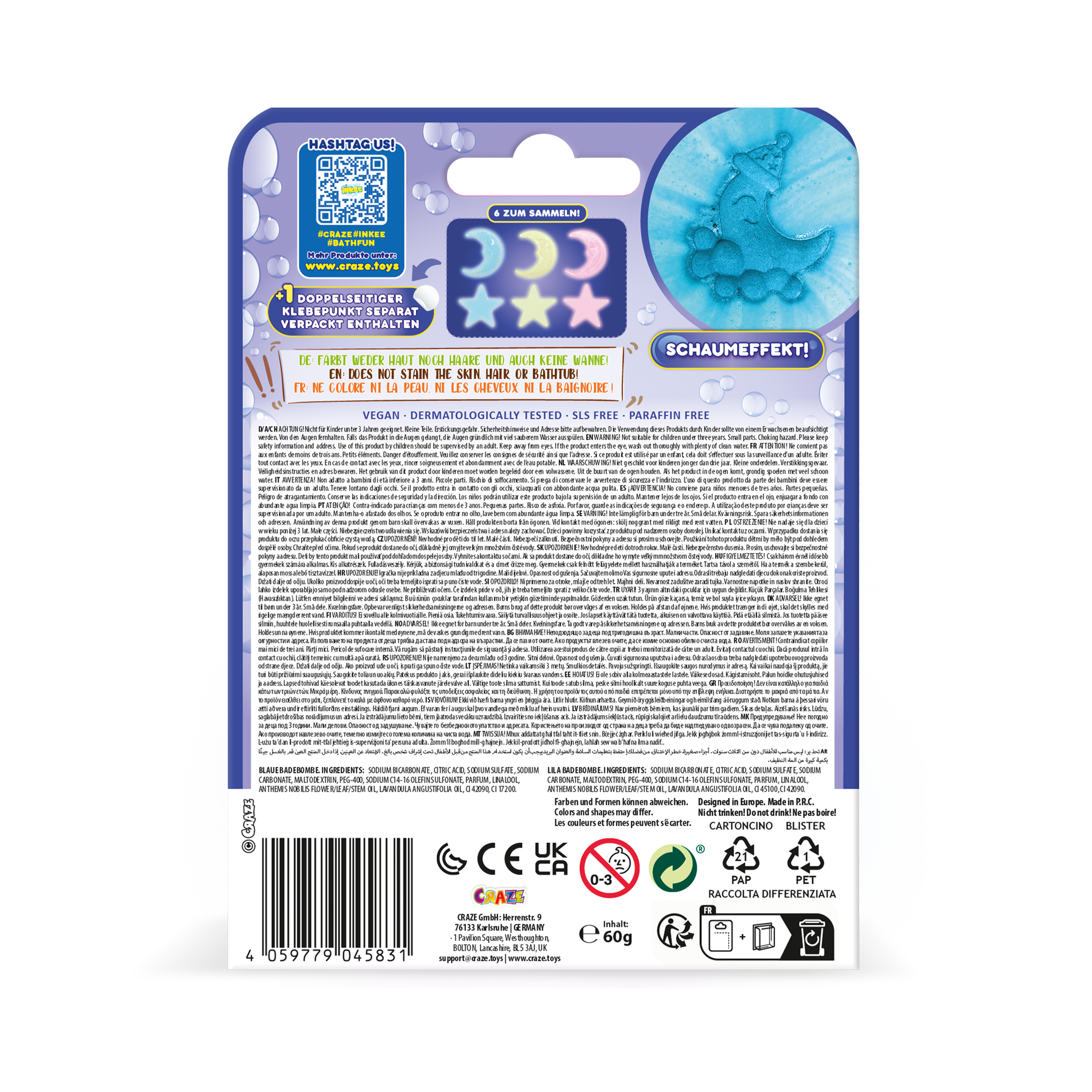 INKEE - Sweet Dreams Foamy Moon Bath Bomb