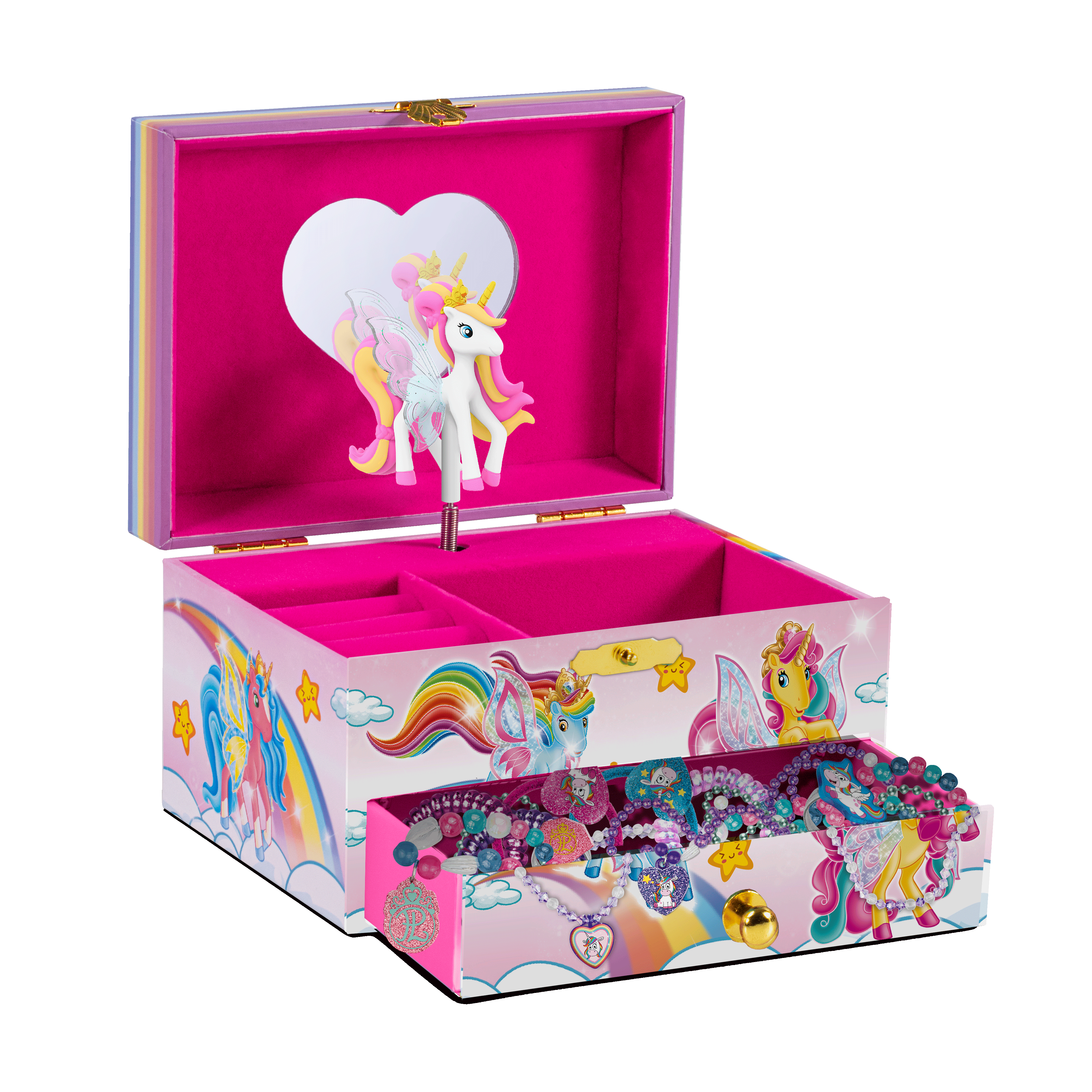 Galupy Unicorn children's jewelry box with music box