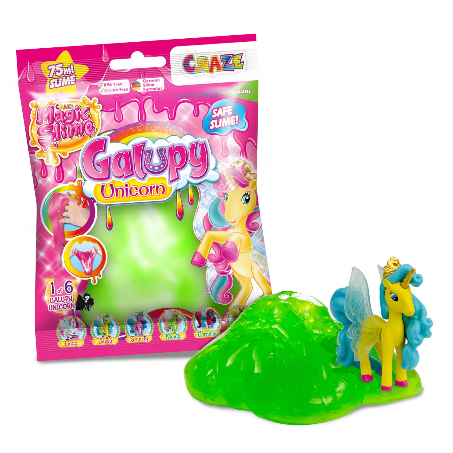 MAGIC SLIME Bag Surprise Galupy Unicorn – CRAZE TOYS