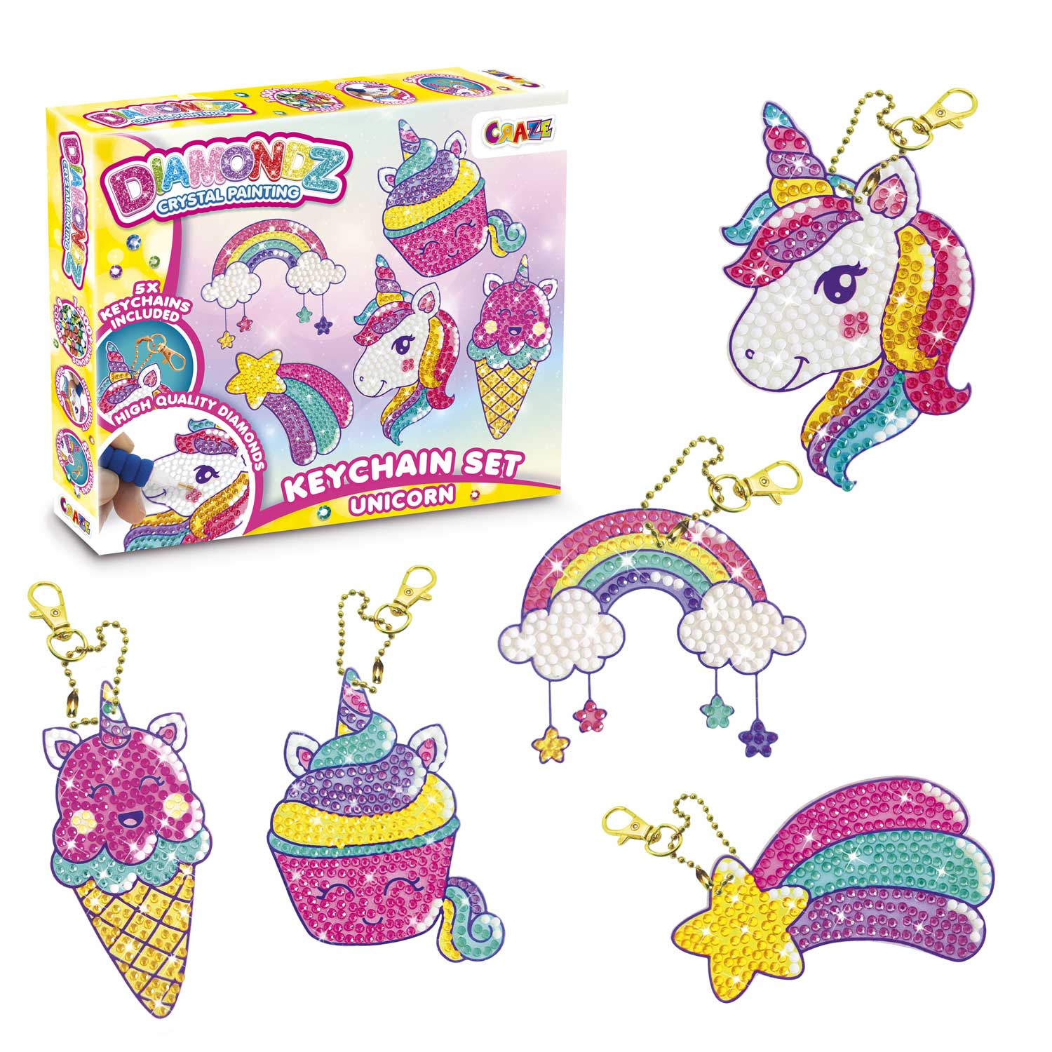 DIAMONDZ - Unicorn Keychain Set