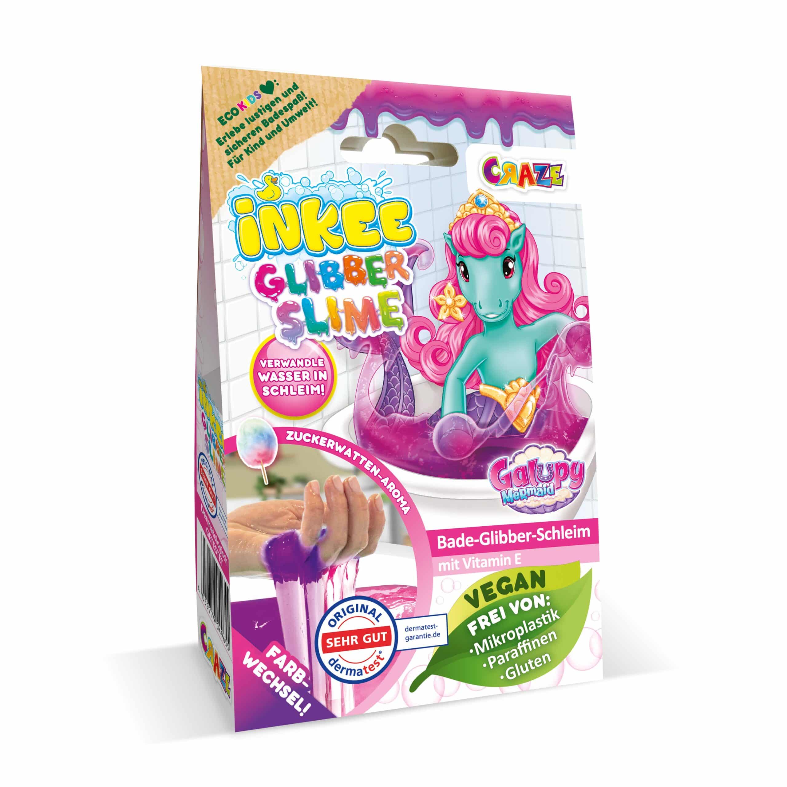 INKEE Granulés de Bain Galupy Mermaid Pack de 16 | Sels de Bain crépitants rose, bleu et violet avec huile de jojoba & arôme Milkshake banane, 16 Sachets de 60g INKEE Granulés de Bain Galupy Mermaid Pack de 16 | Sels de Bain crépitants rose, bleu et violet avec huile de jojoba & arôme Milkshake banane, 16 Sachets de 60g