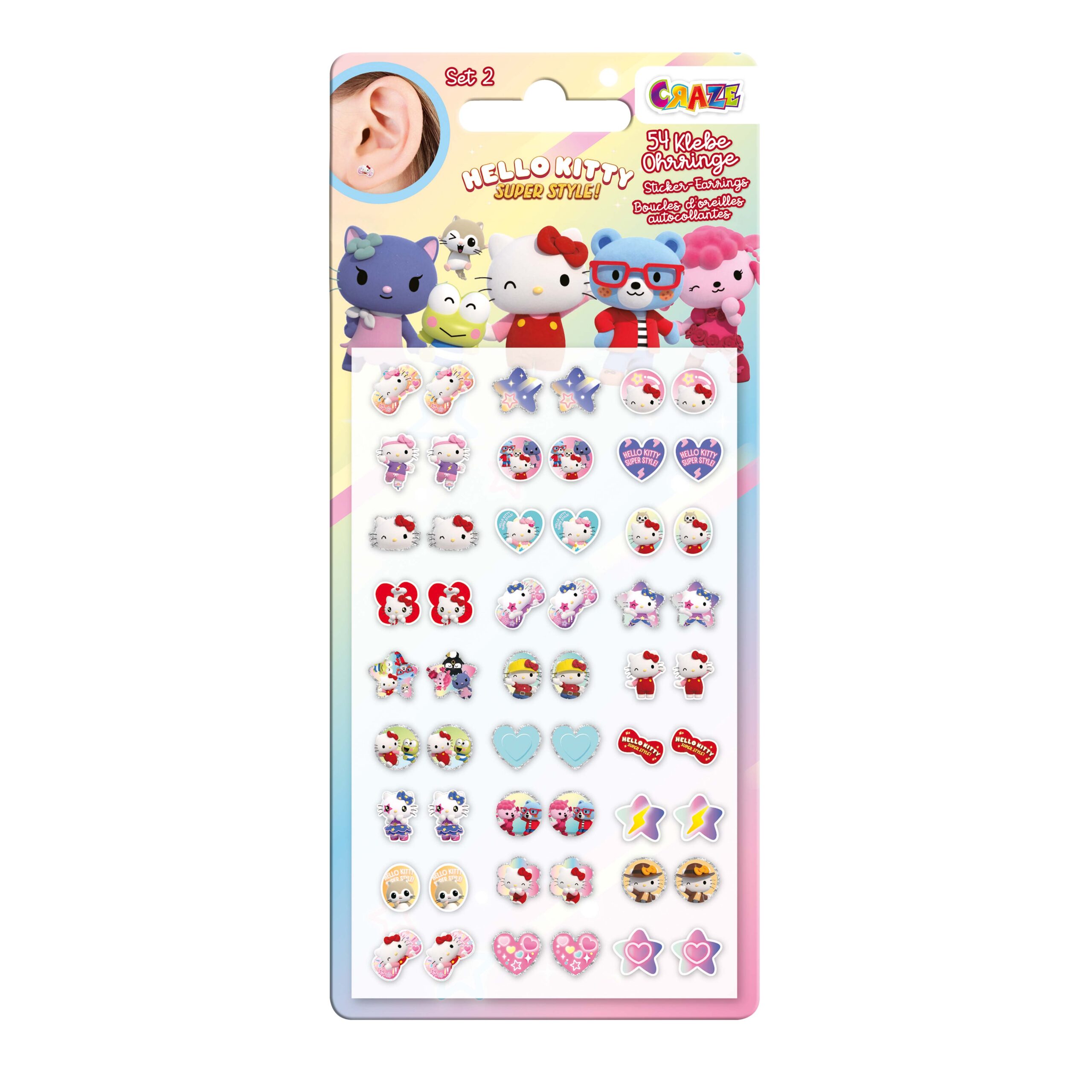 STICKER EARRINGS - Hello Kitty
