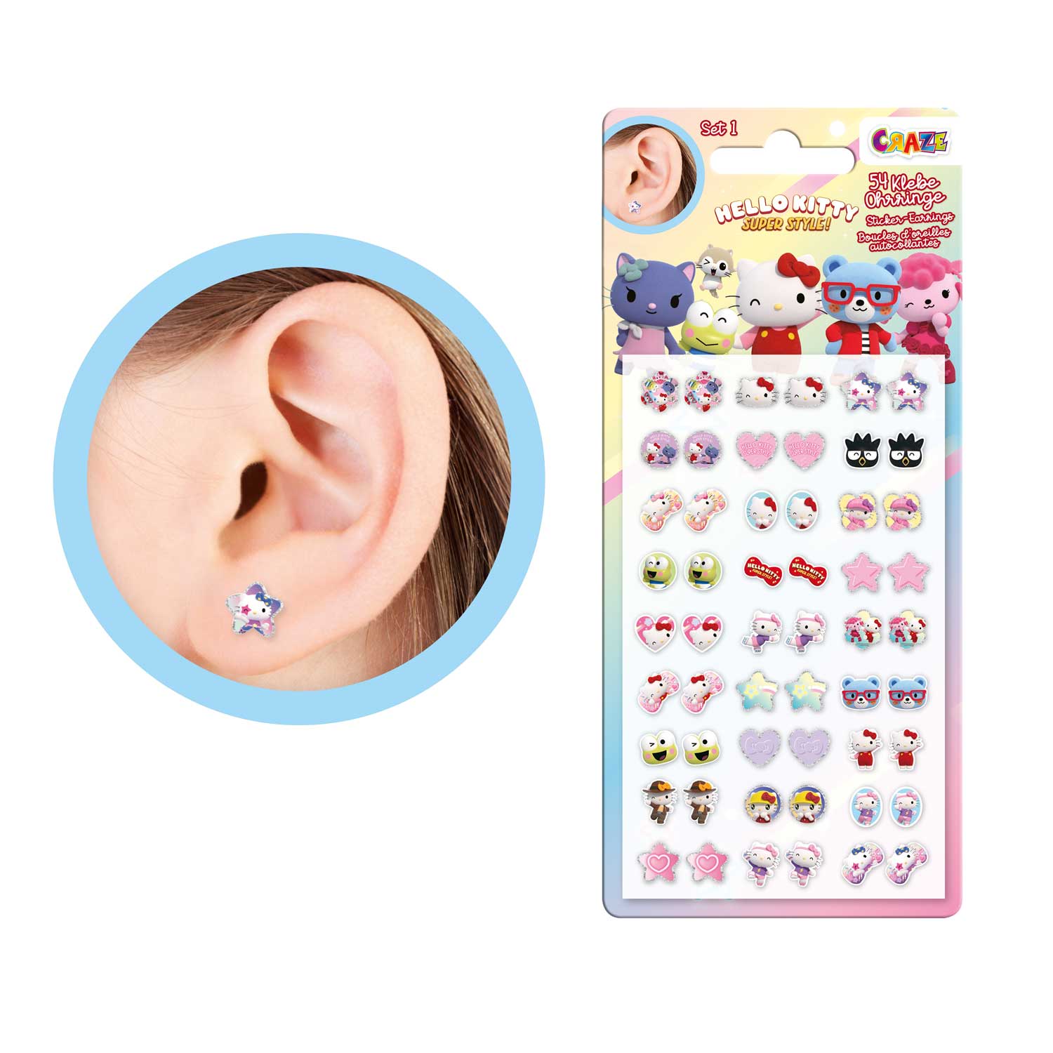 STICKER EARRINGS - Hello Kitty