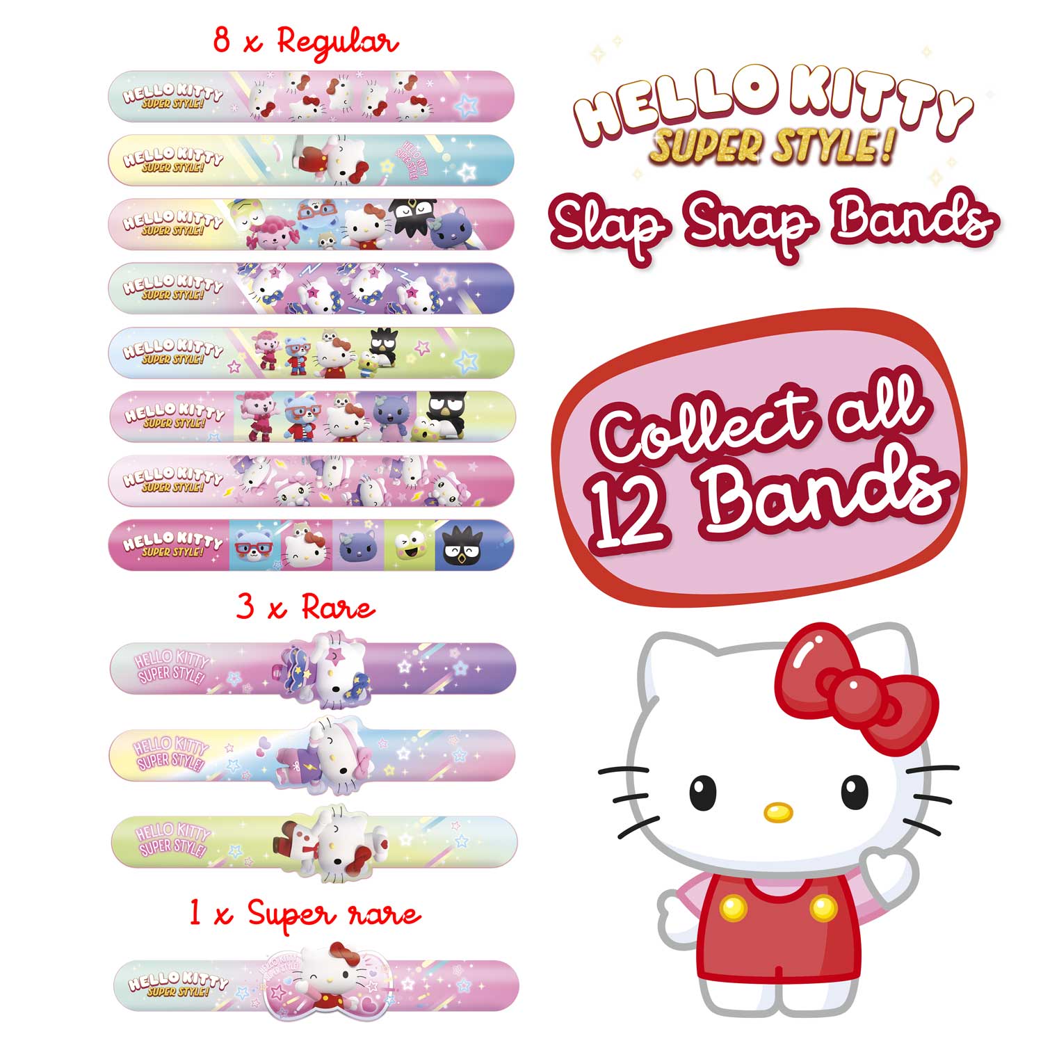 SLAP SNAP BANDS - Hello Kitty