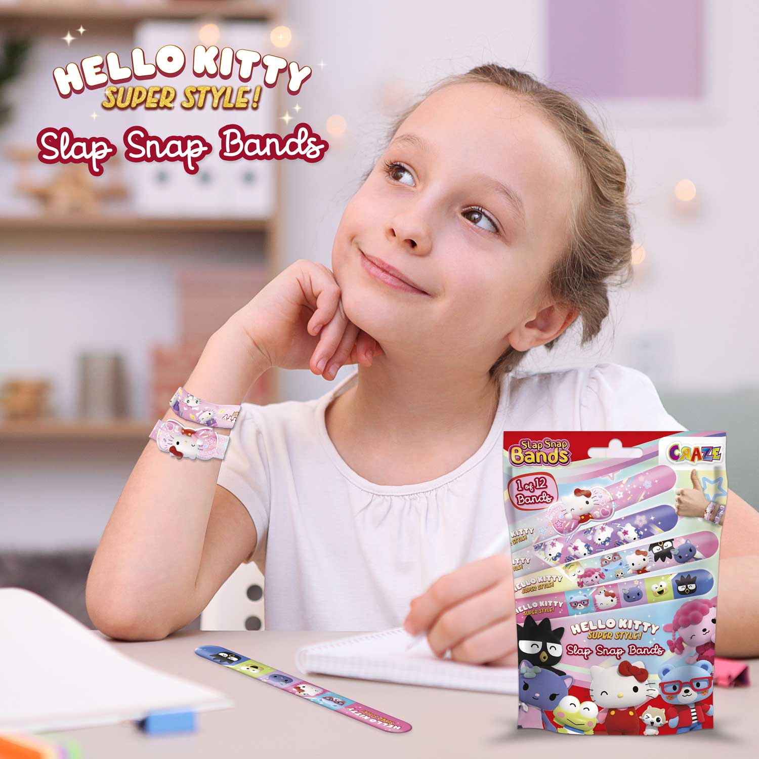 SLAP SNAP BANDS - Hello Kitty