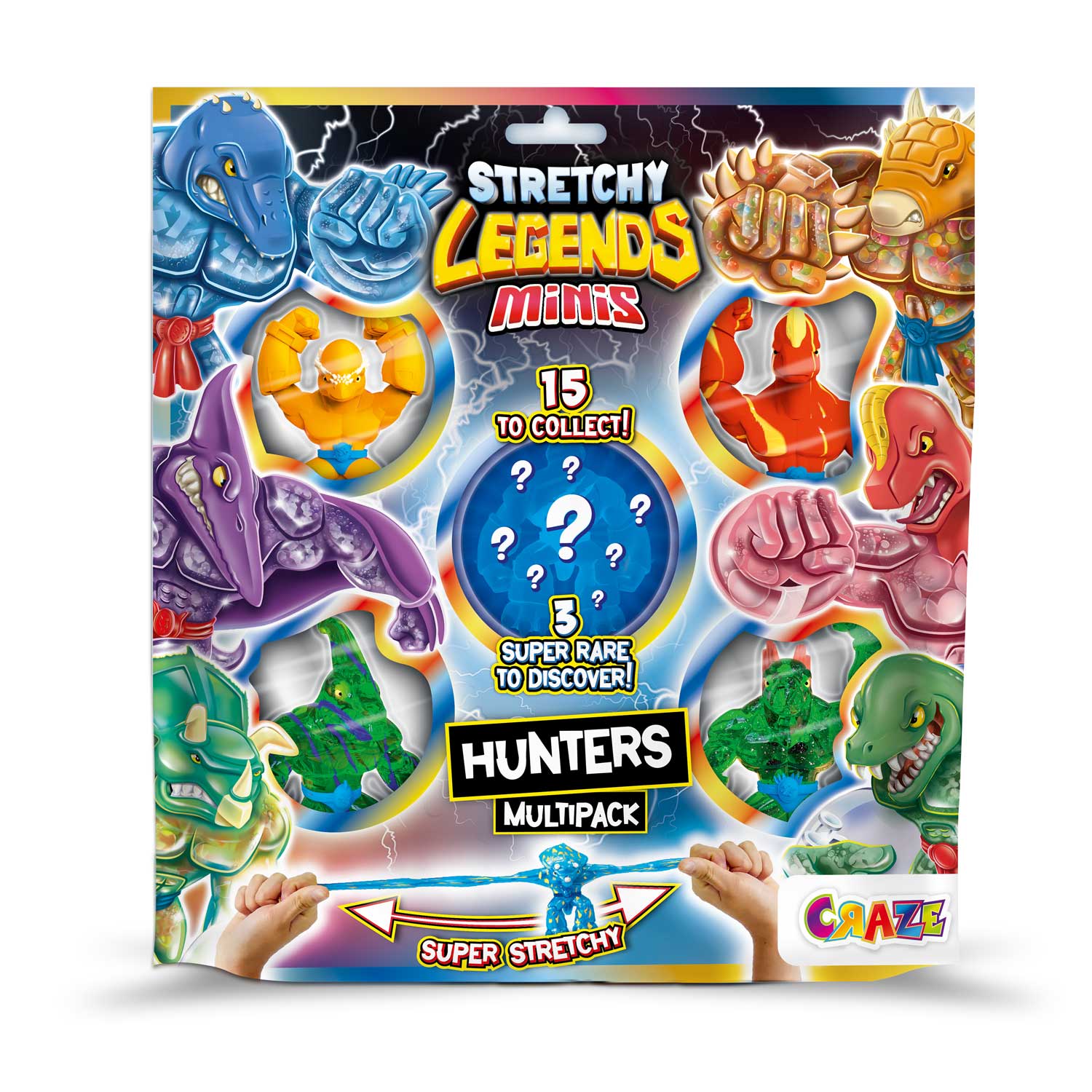 マナト　ミニアクスタ　セット STRETCHY LEGENDS - Minis Multipack Hunters – CRAZE TOYS