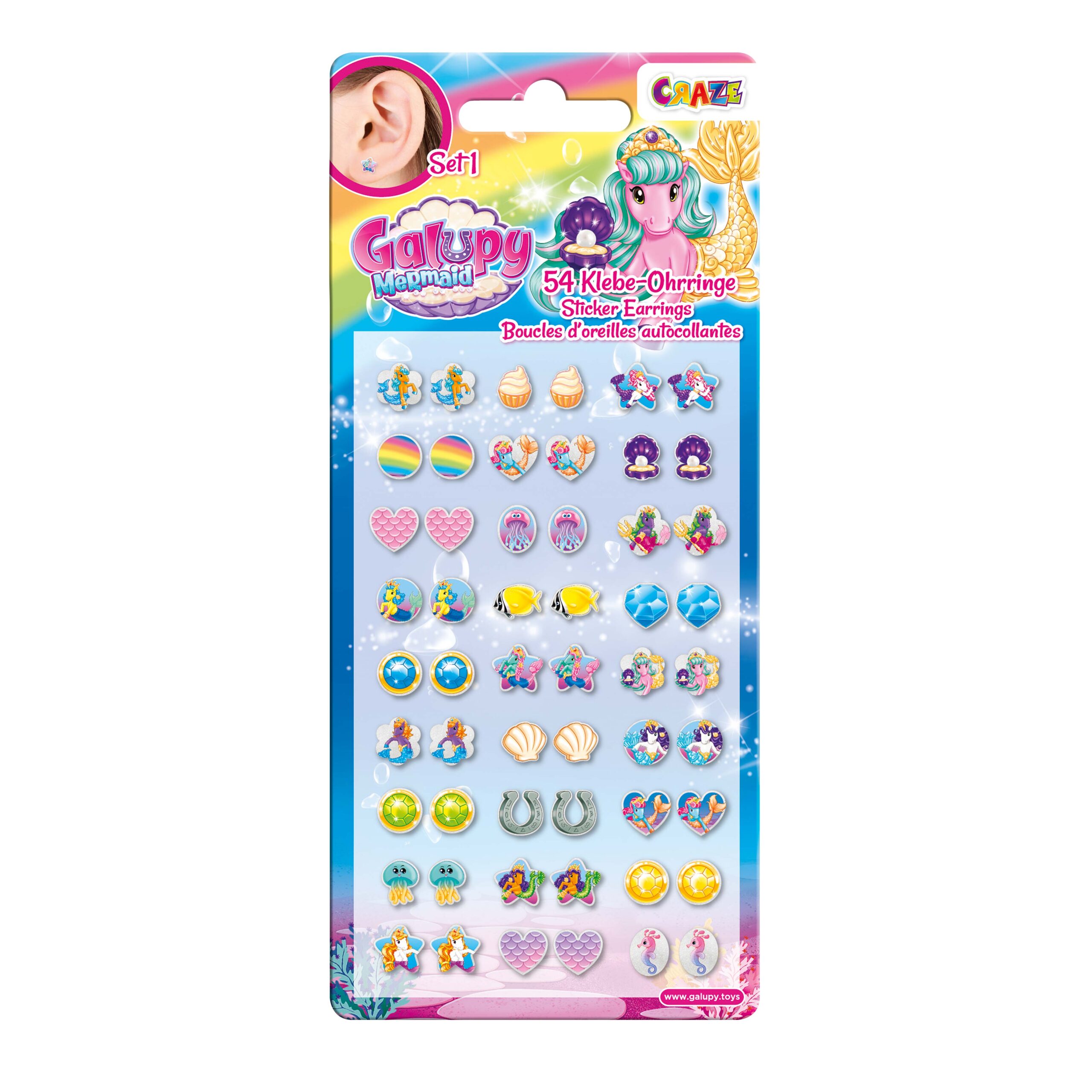 STICKER EARRINGS - Galupy Mermaid