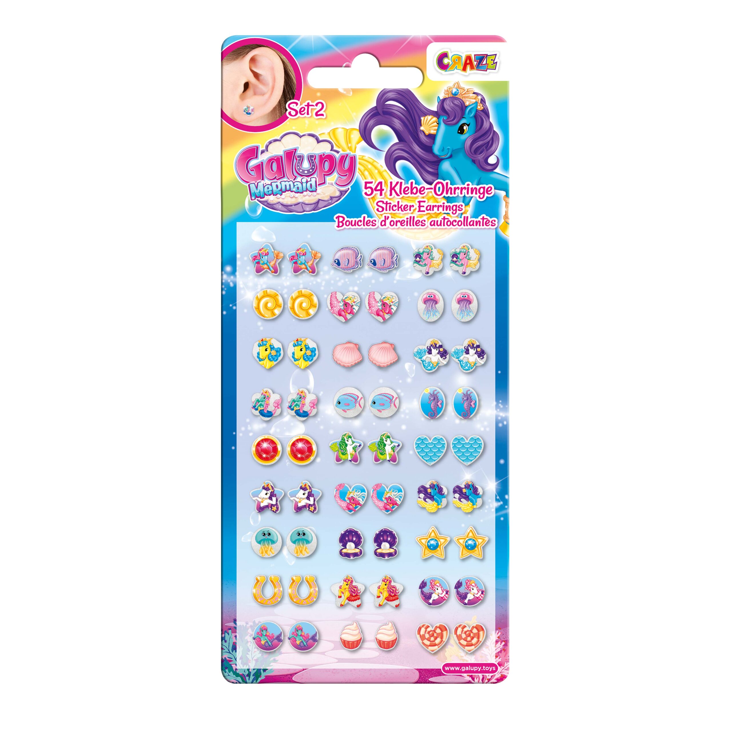 STICKER EARRINGS - Galupy Mermaid