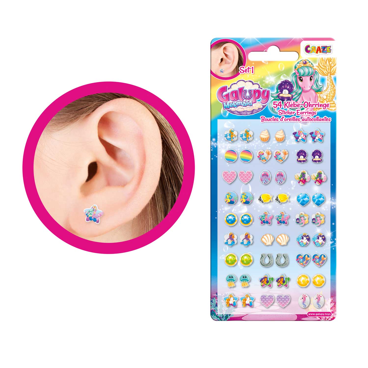 STICKER EARRINGS - Galupy Mermaid