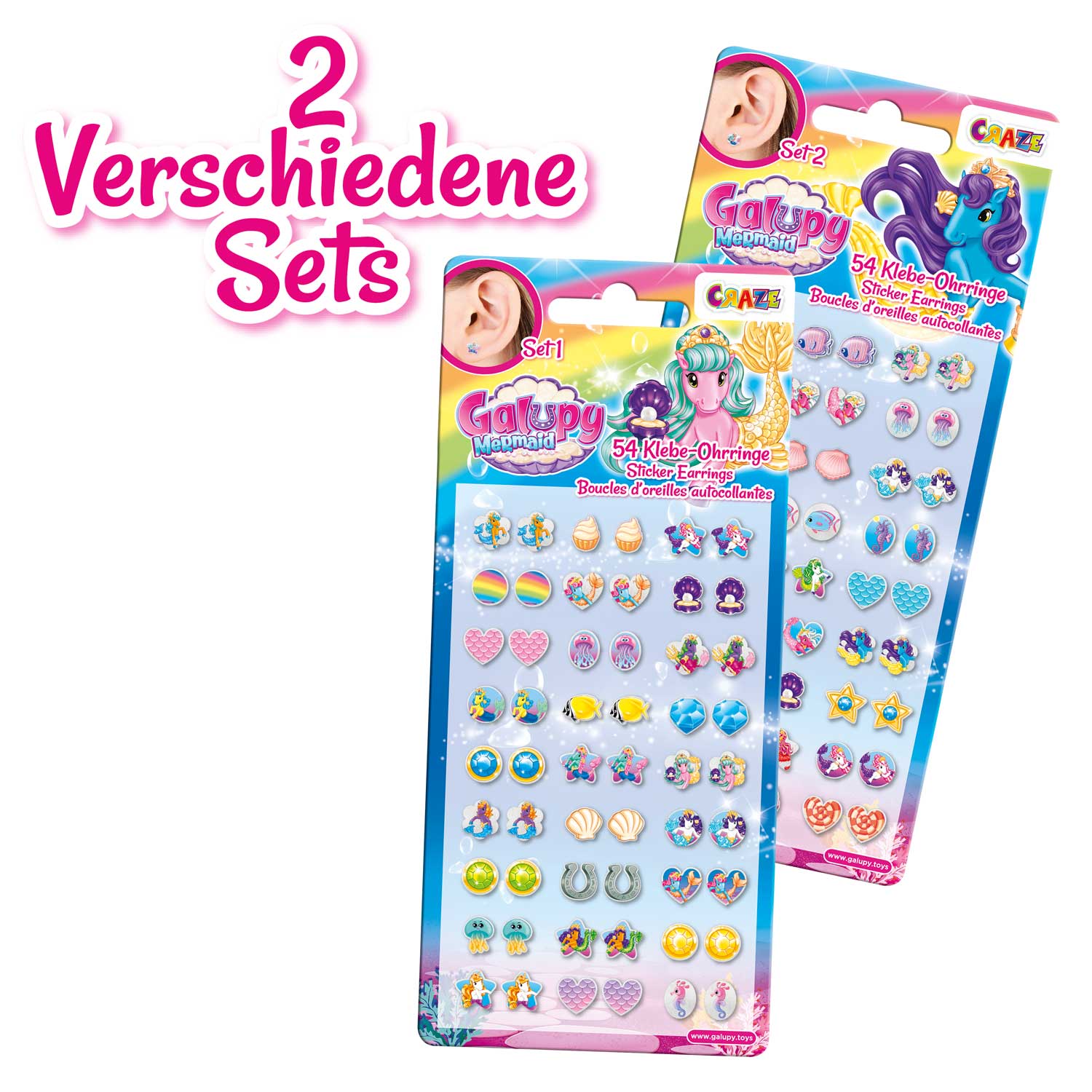 STICKER EARRINGS - Galupy Mermaid