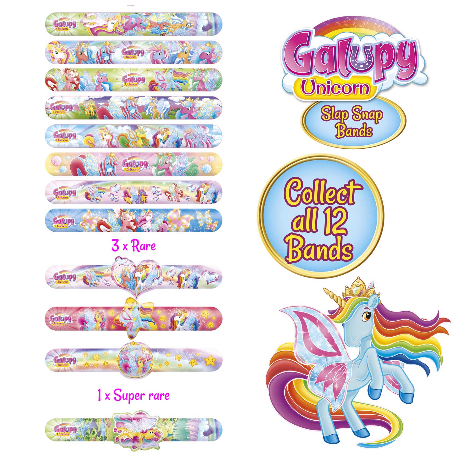 SLAP SNAP BANDS - Galupy Unicorn