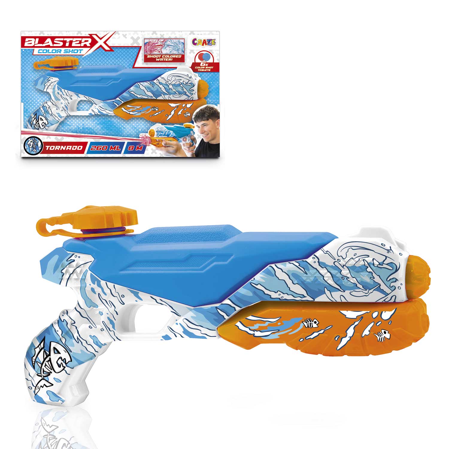 BLASTER-X - Wasserpistolen Medium (gemischt) – CRAZE TOYS