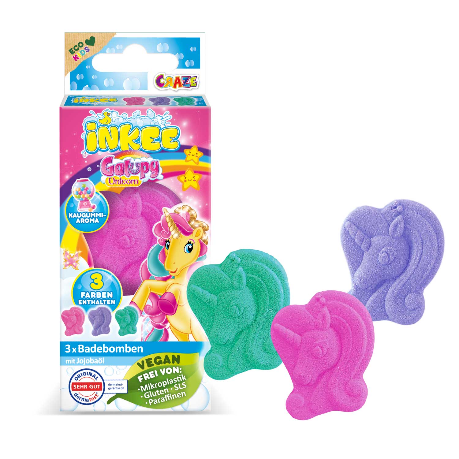 INKEE - 3-Pack Box Galupy Unicorn