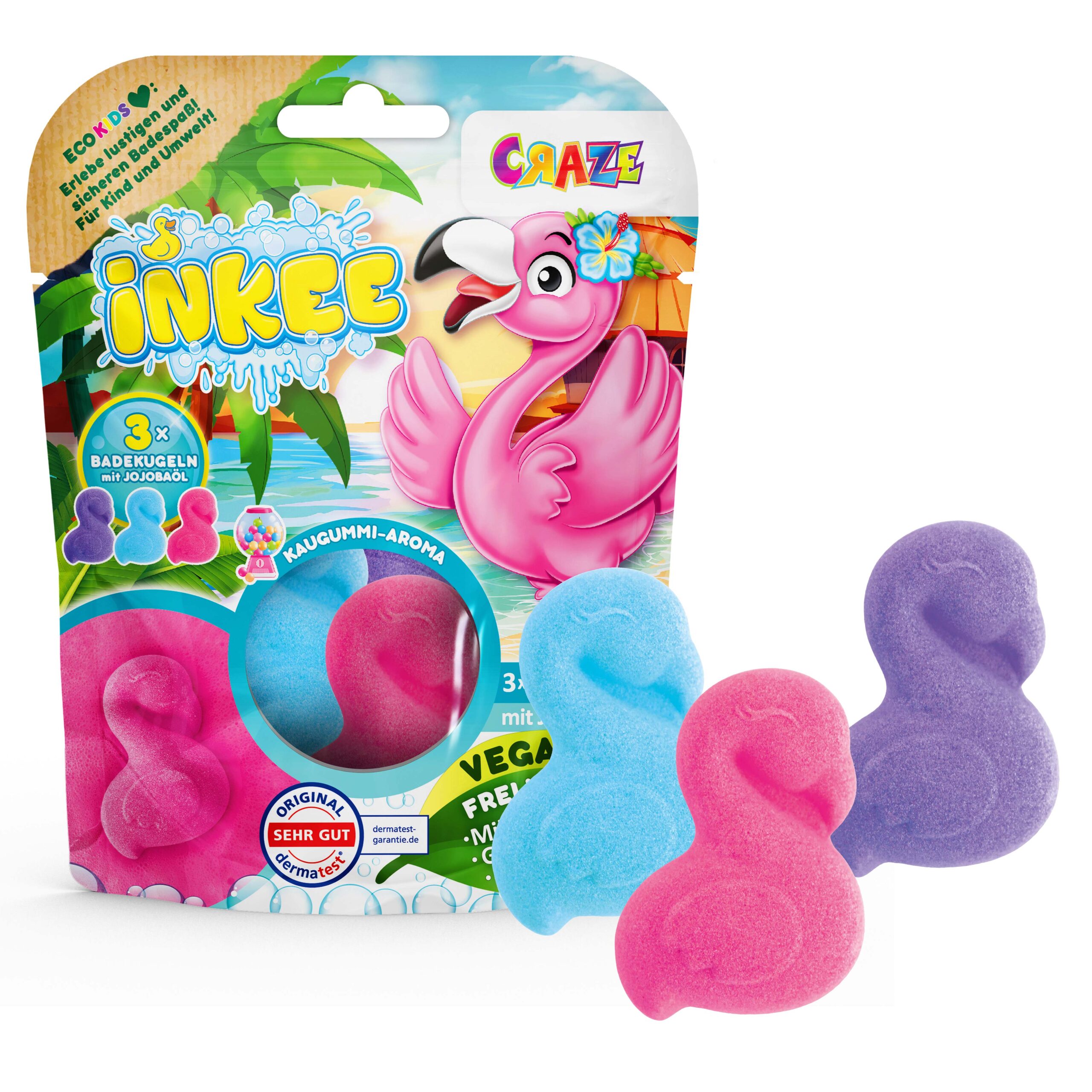 INKEE - 3-Pack Bag Flamingo