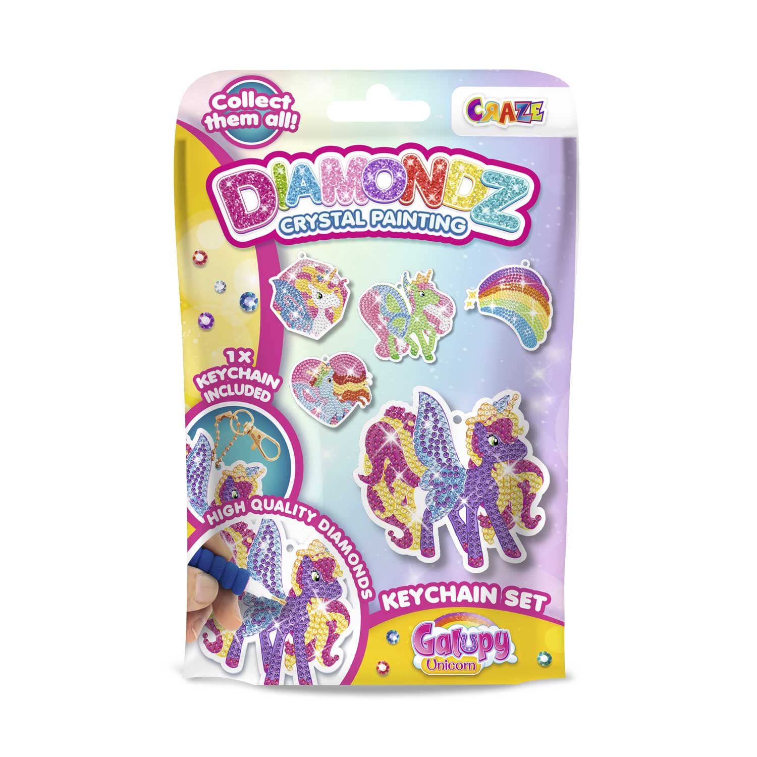 DIAMONDZ - GALUPY UNICORN Keychain Set