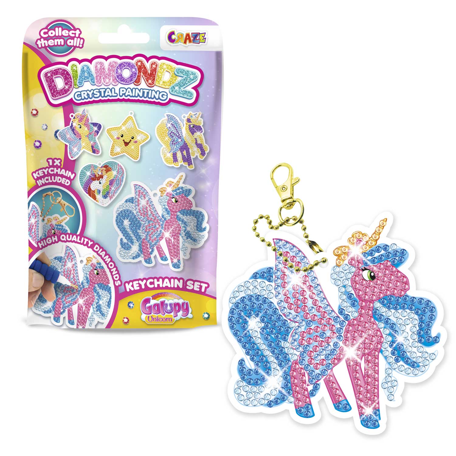 DIAMONDZ - GALUPY UNICORN Keychain Set