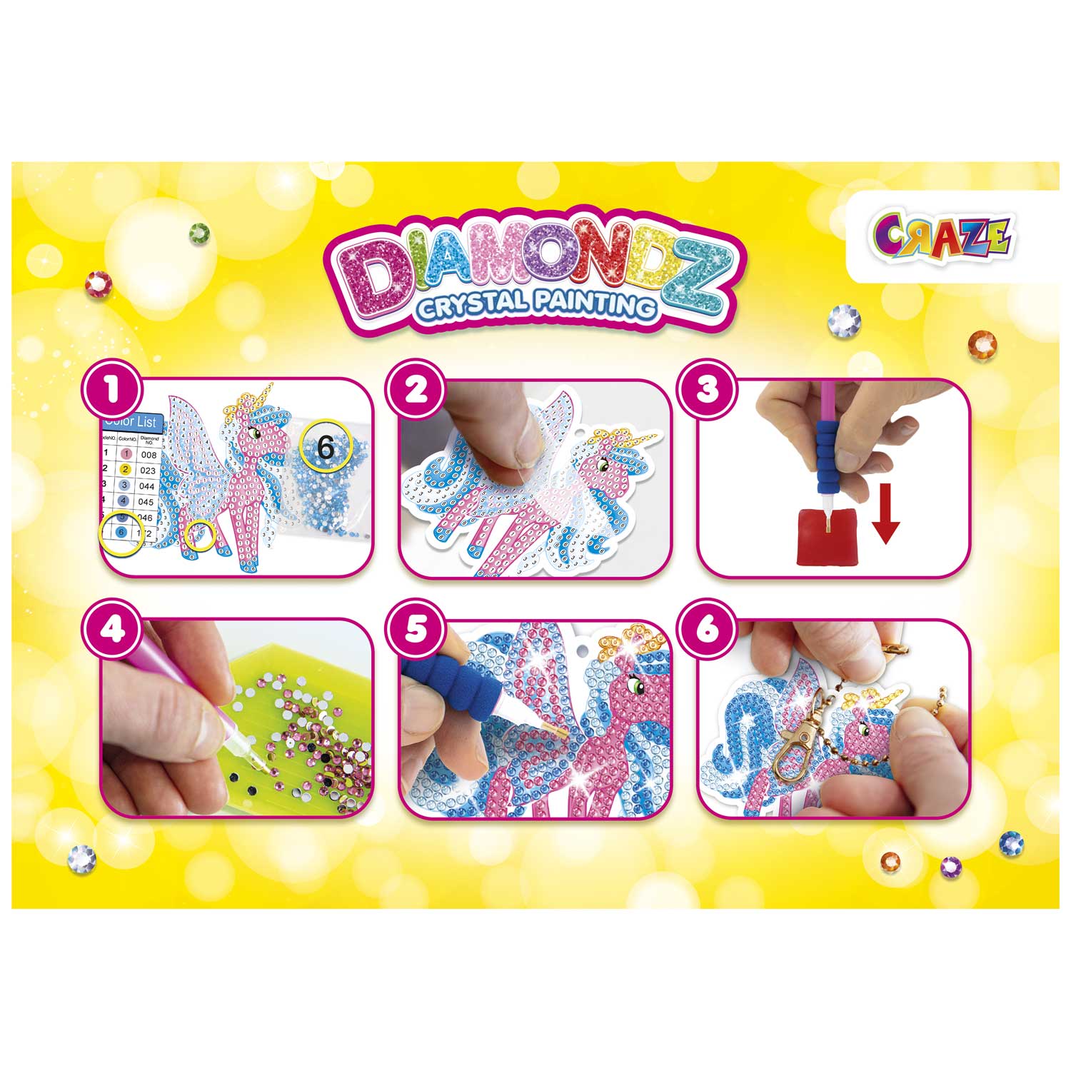 DIAMONDZ - GALUPY UNICORN Keychain Set