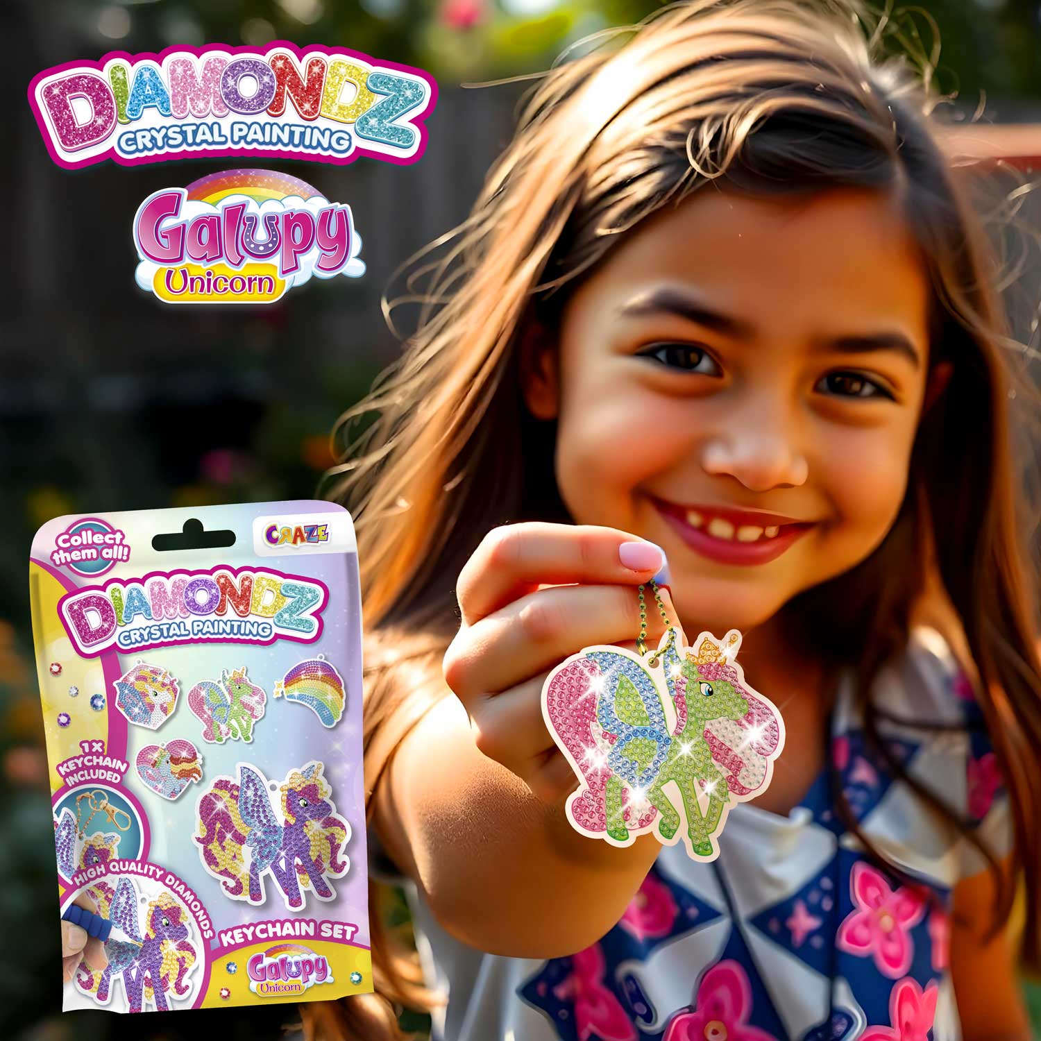 DIAMONDZ - GALUPY UNICORN Keychain Set
