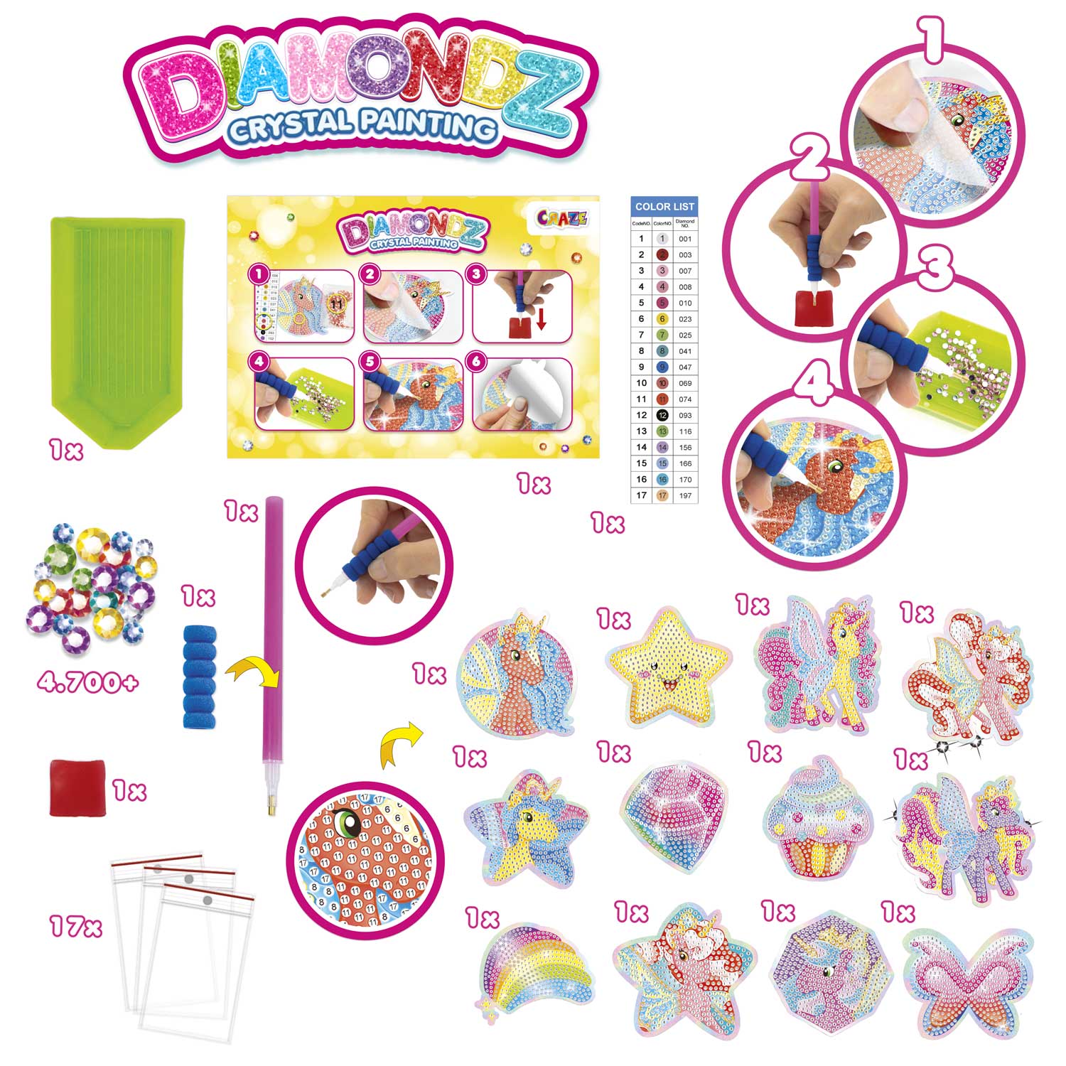 DIAMONDZ - GALUPY UNICORN Mega Set Stickers