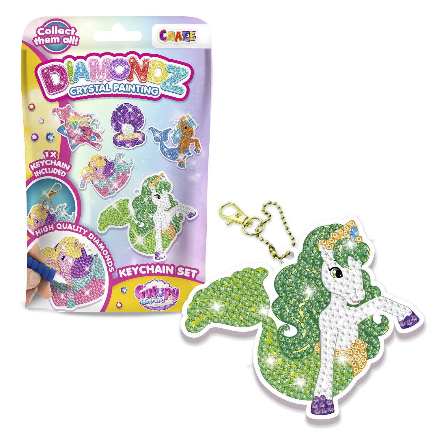 DIAMONDZ - GALUPY MERMAID Keychain Set