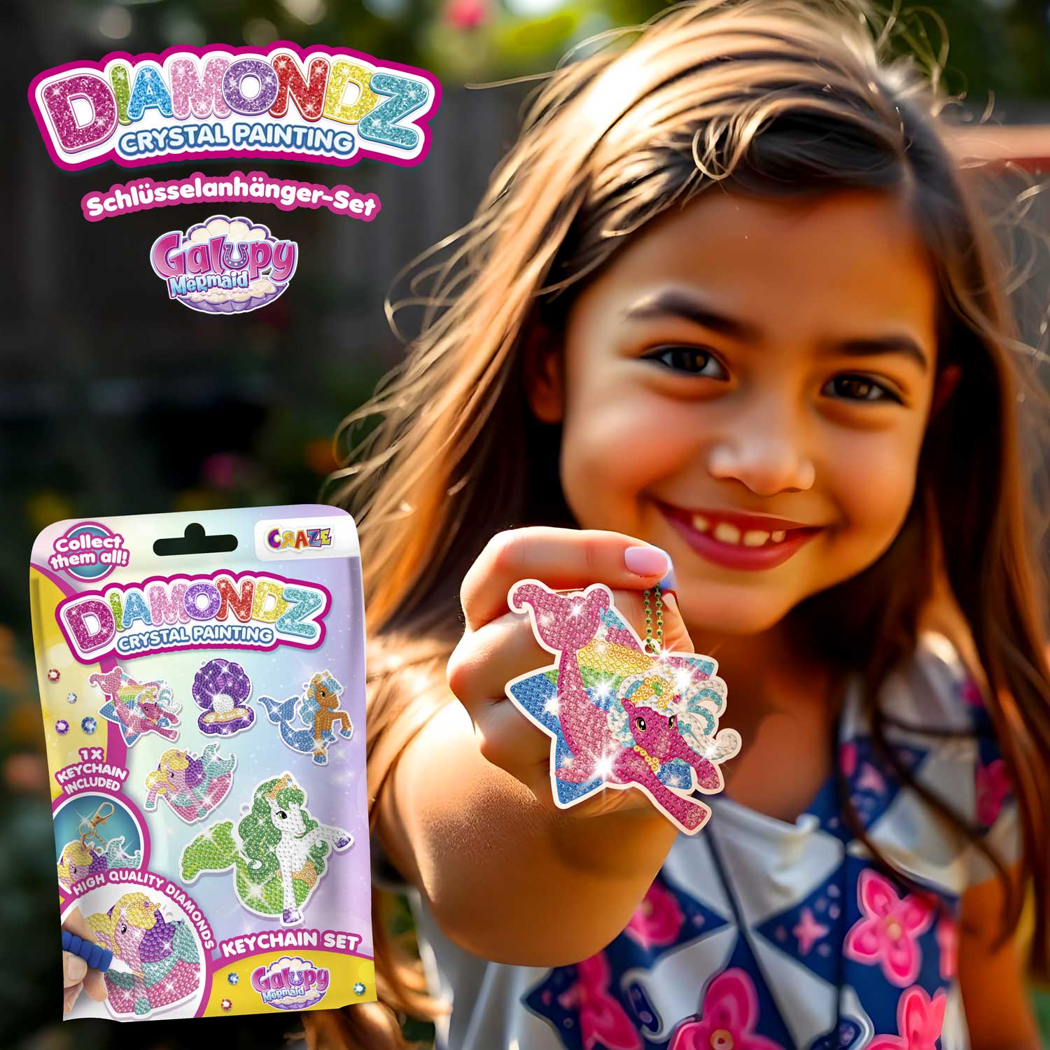 DIAMONDZ - GALUPY MERMAID Keychain Set