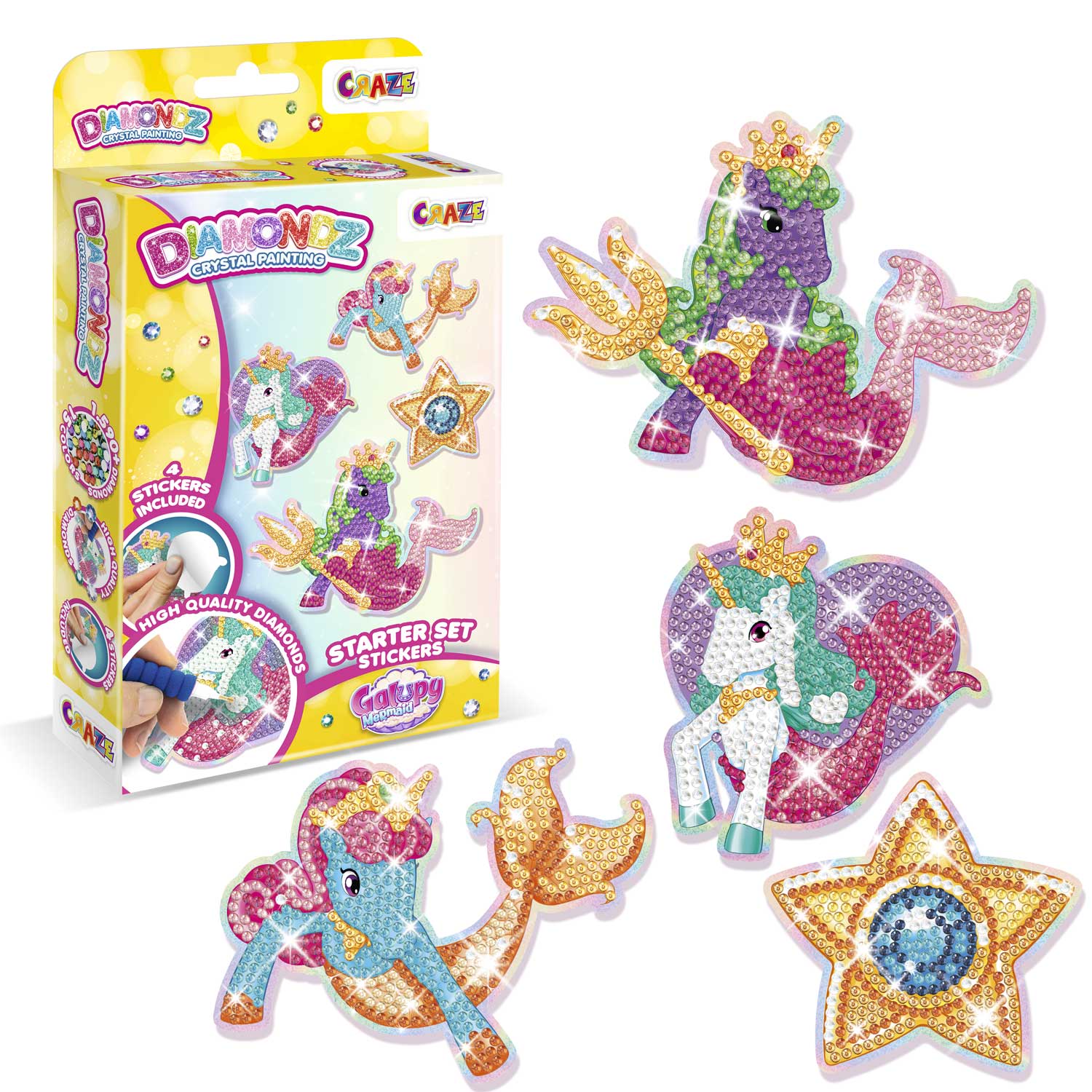 DIAMONDZ - GALUPY MERMAID Beginner Set Stickers