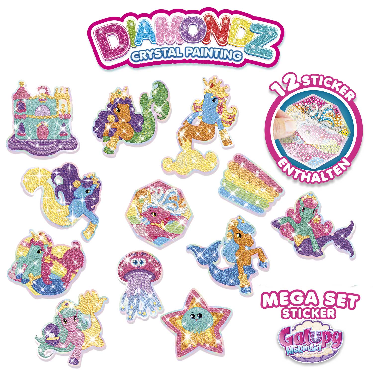 DIAMONDZ - GALUPY MERMAID Mega Set Stickers