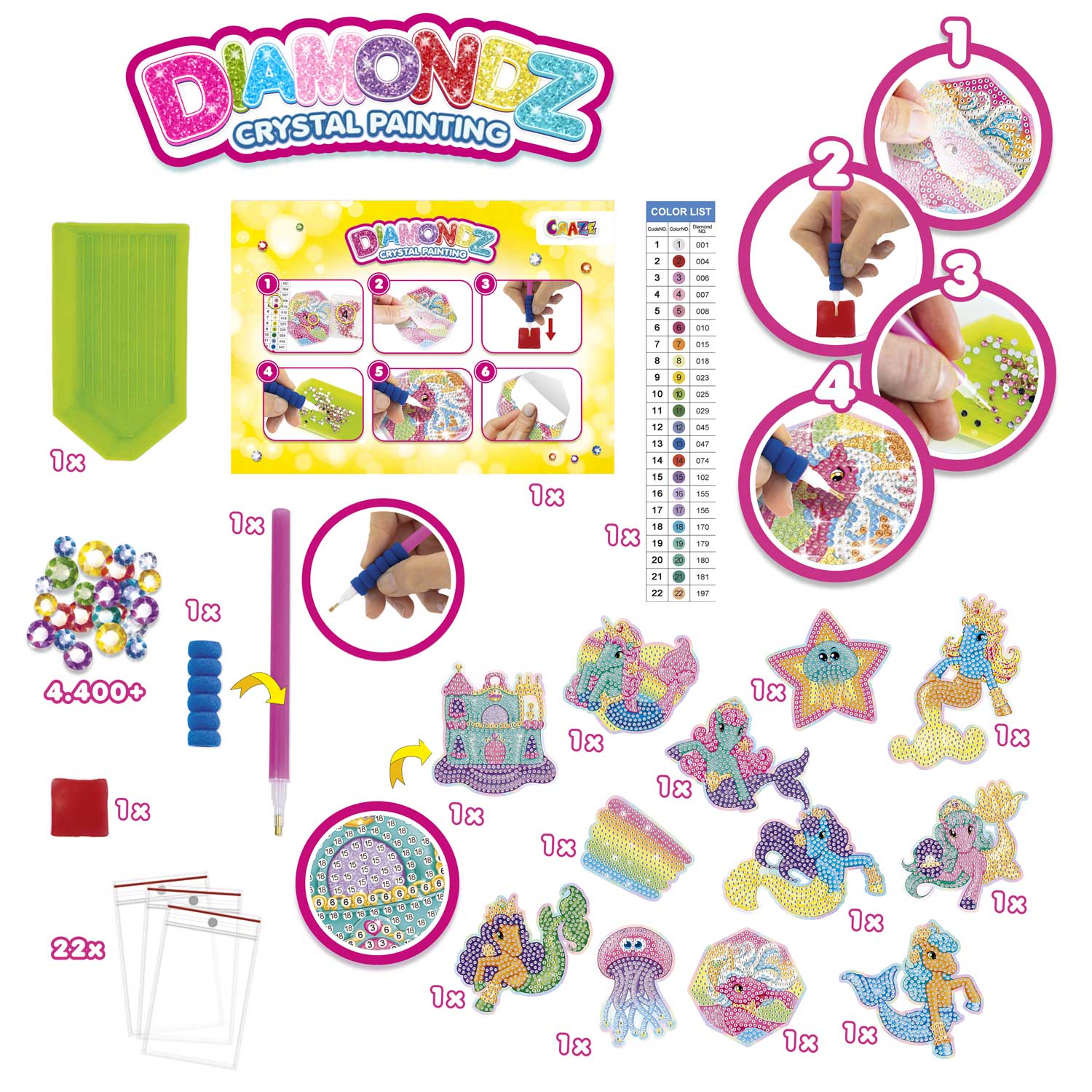 DIAMONDZ - GALUPY MERMAID Mega Set Stickers