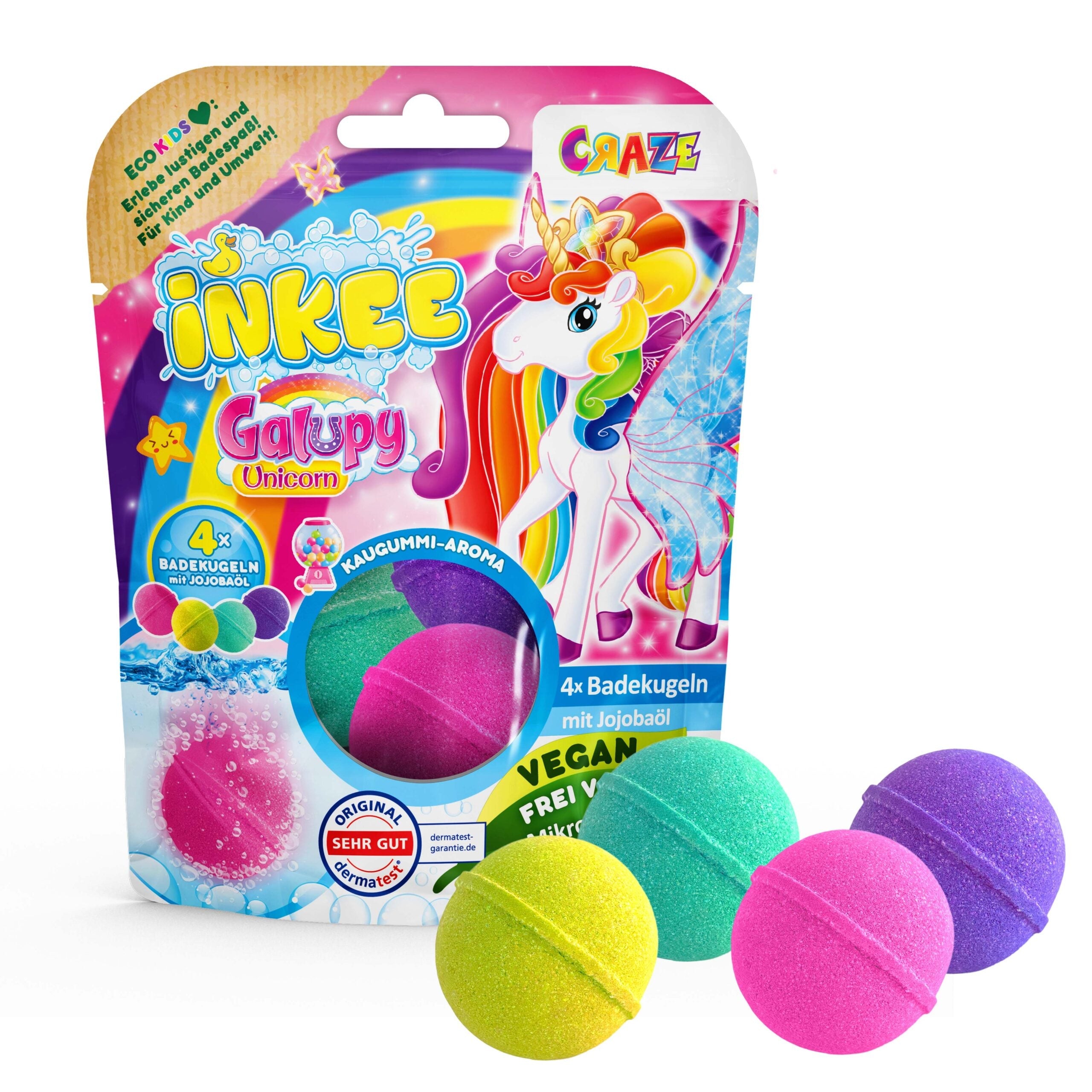 INKEE - 4-Pack Bag Galupy Unicorn