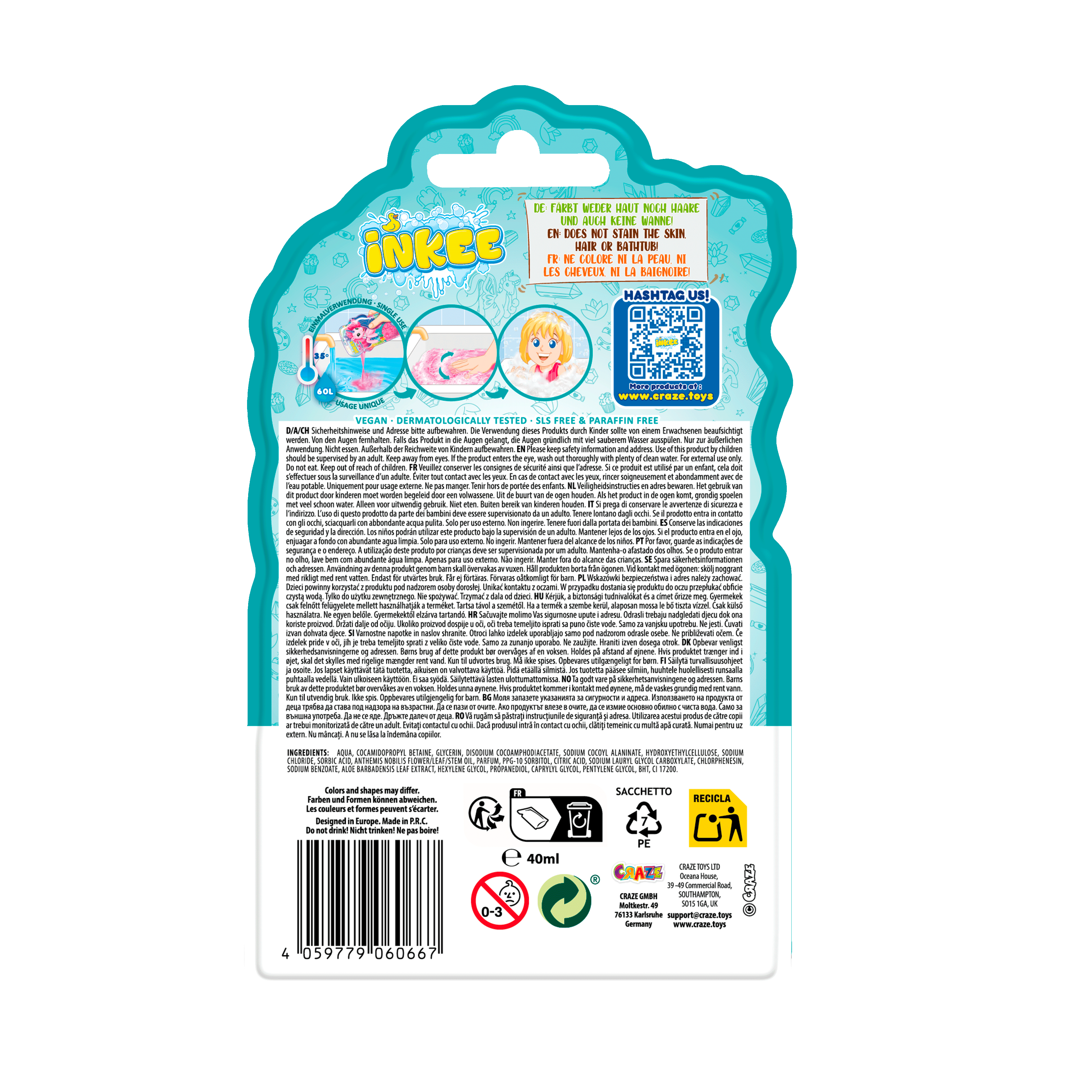 INKEE - Bubble Bath Galupy Rainbow Unicorn