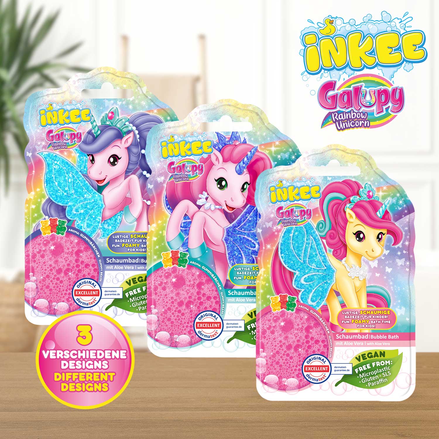 INKEE - Bubble Bath Galupy Rainbow Unicorn