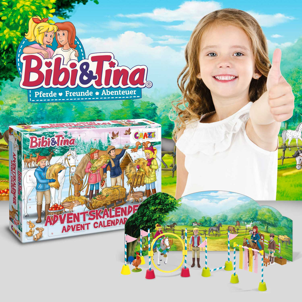Bibi & Tina Adventskalender für Kinder – 24 Überraschungen mit Figuren & Accessoires | CRAZE