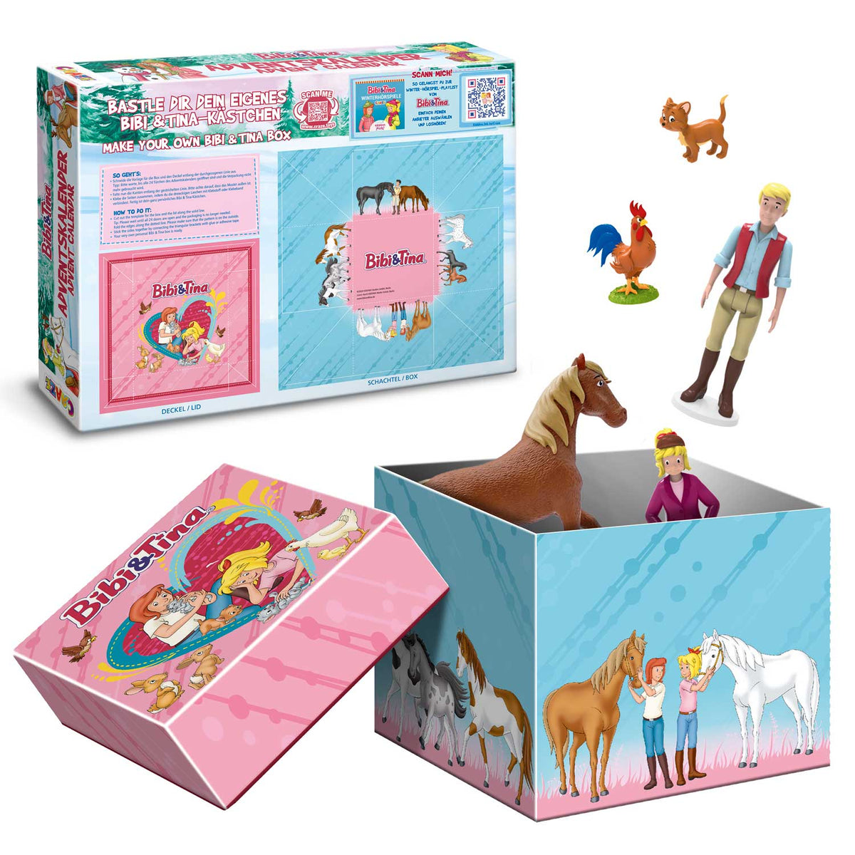 Bibi & Tina Adventskalender für Kinder – 24 Überraschungen mit Figuren & Accessoires | CRAZE