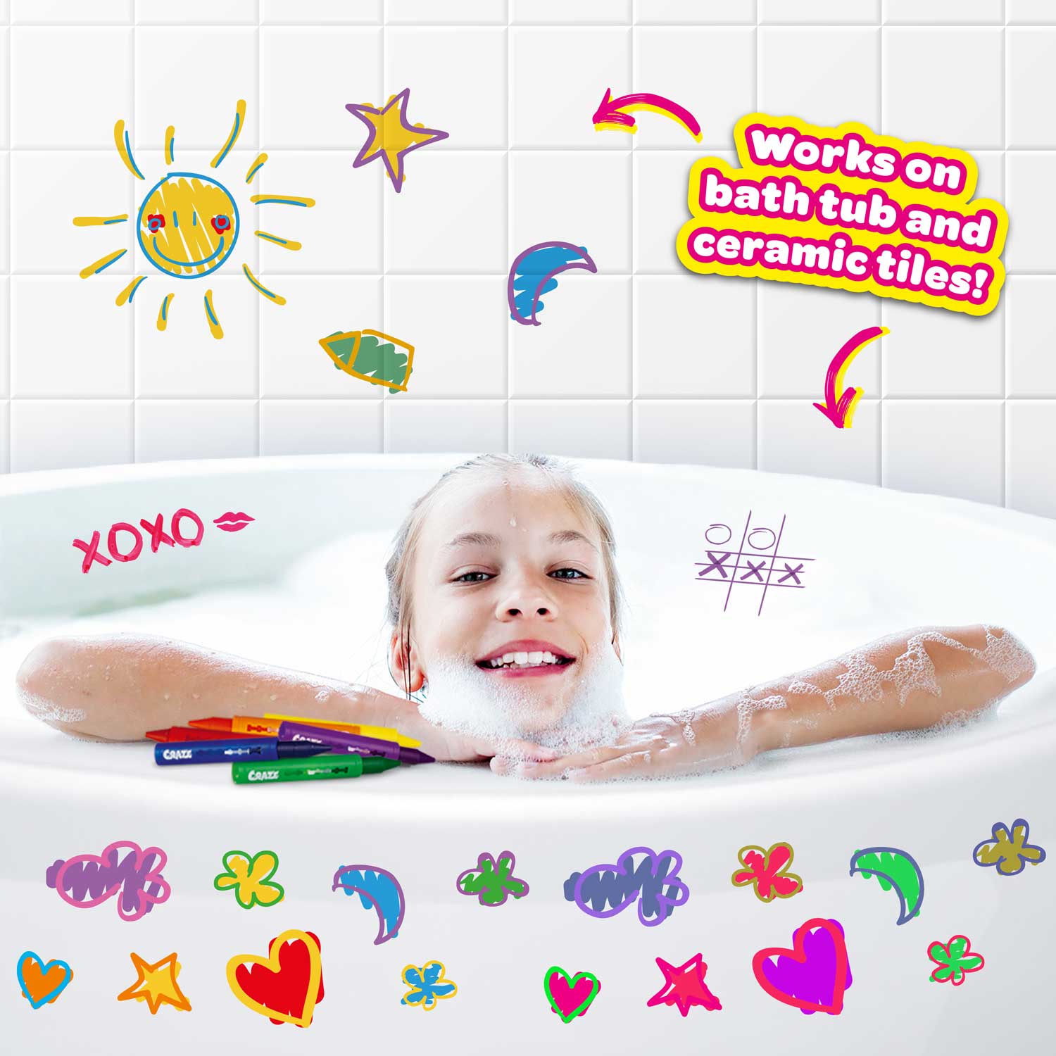 INKEE - Bade-Malstifte 6pcs
