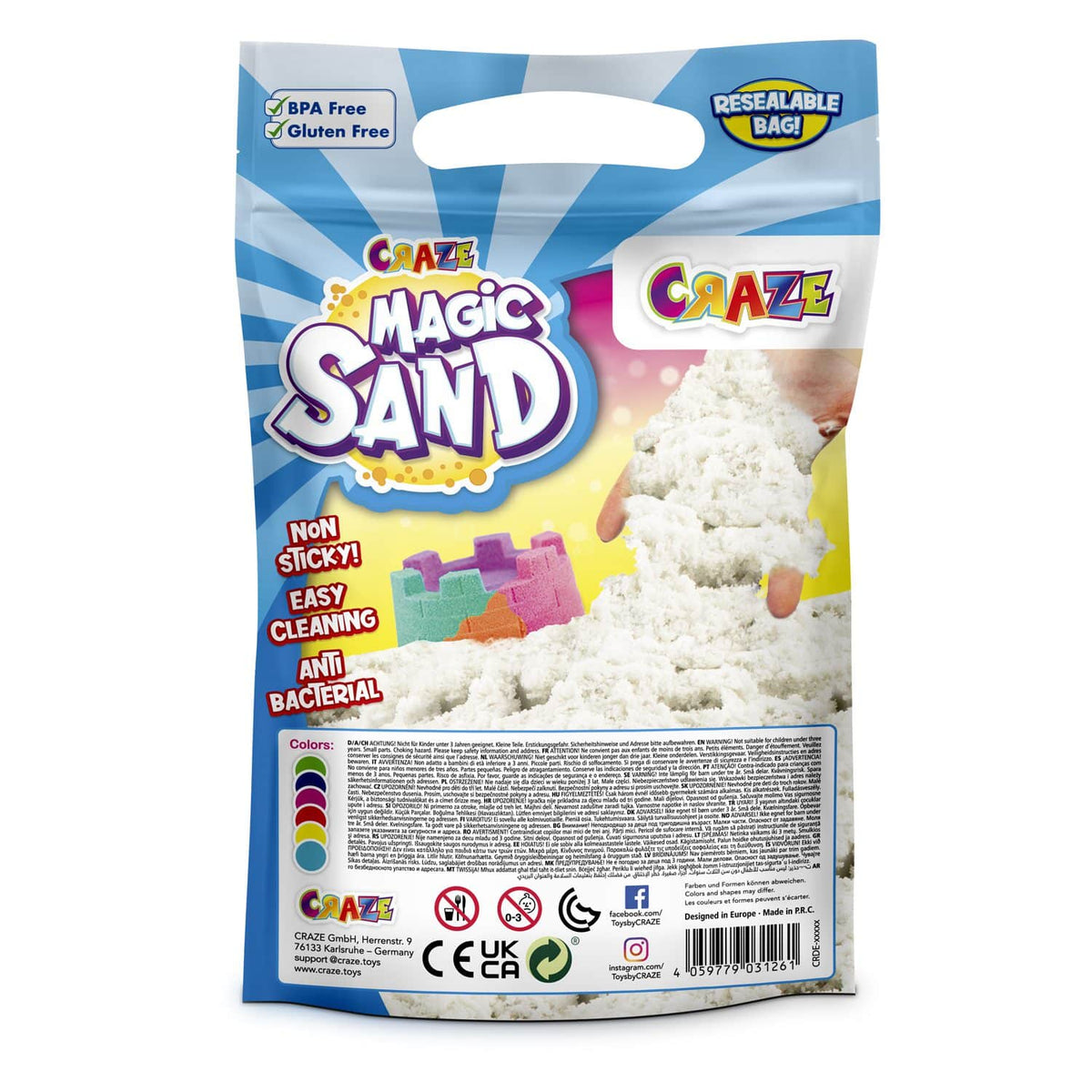 Magic Fill Sand MAGIC SAND - Nachfüllpack Türkis – CRAZE TOYS