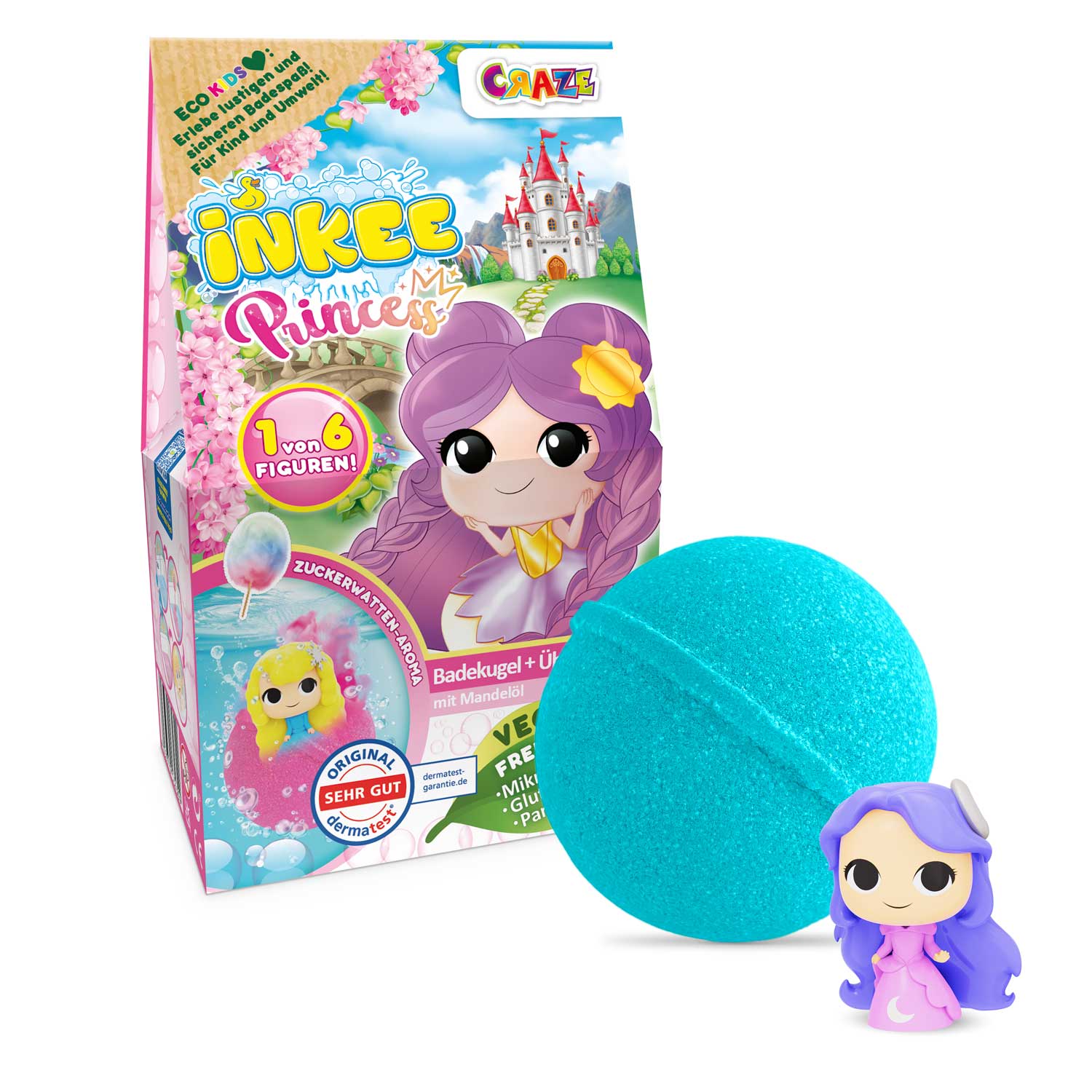 INKEE - Princess-Figur Überraschungs-Badekugel
