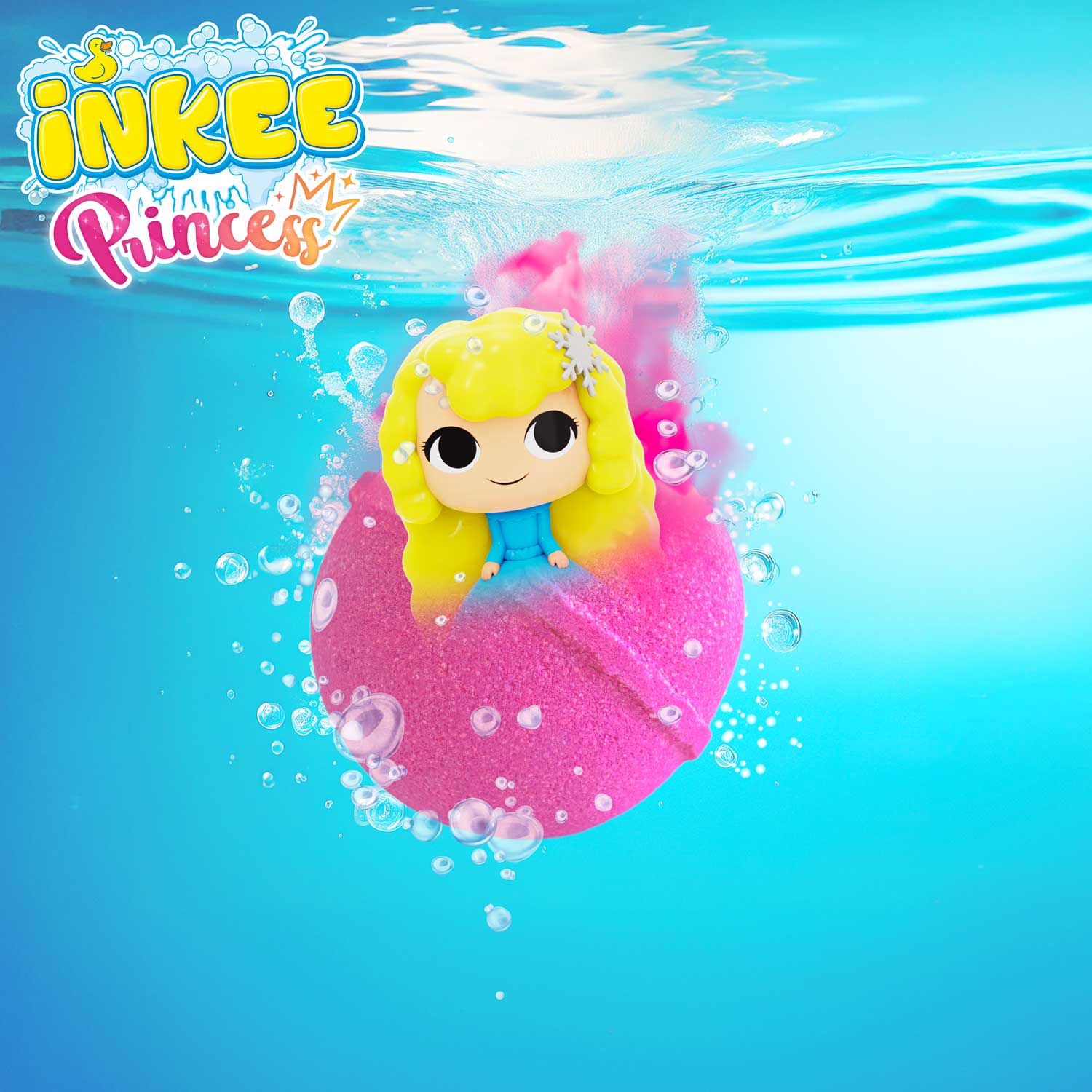 INKEE - Princess-Figur Überraschungs-Badekugel