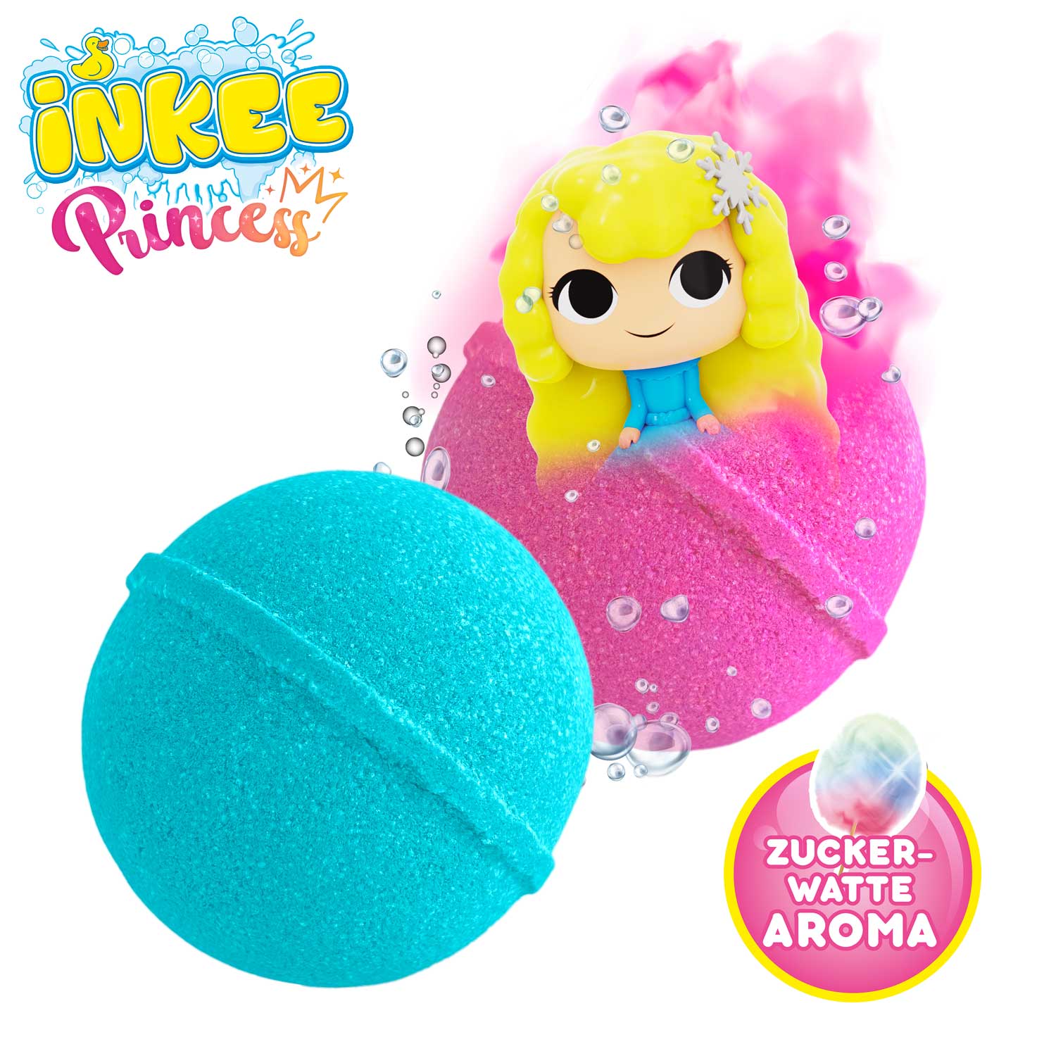INKEE - Princess-Figur Überraschungs-Badekugel
