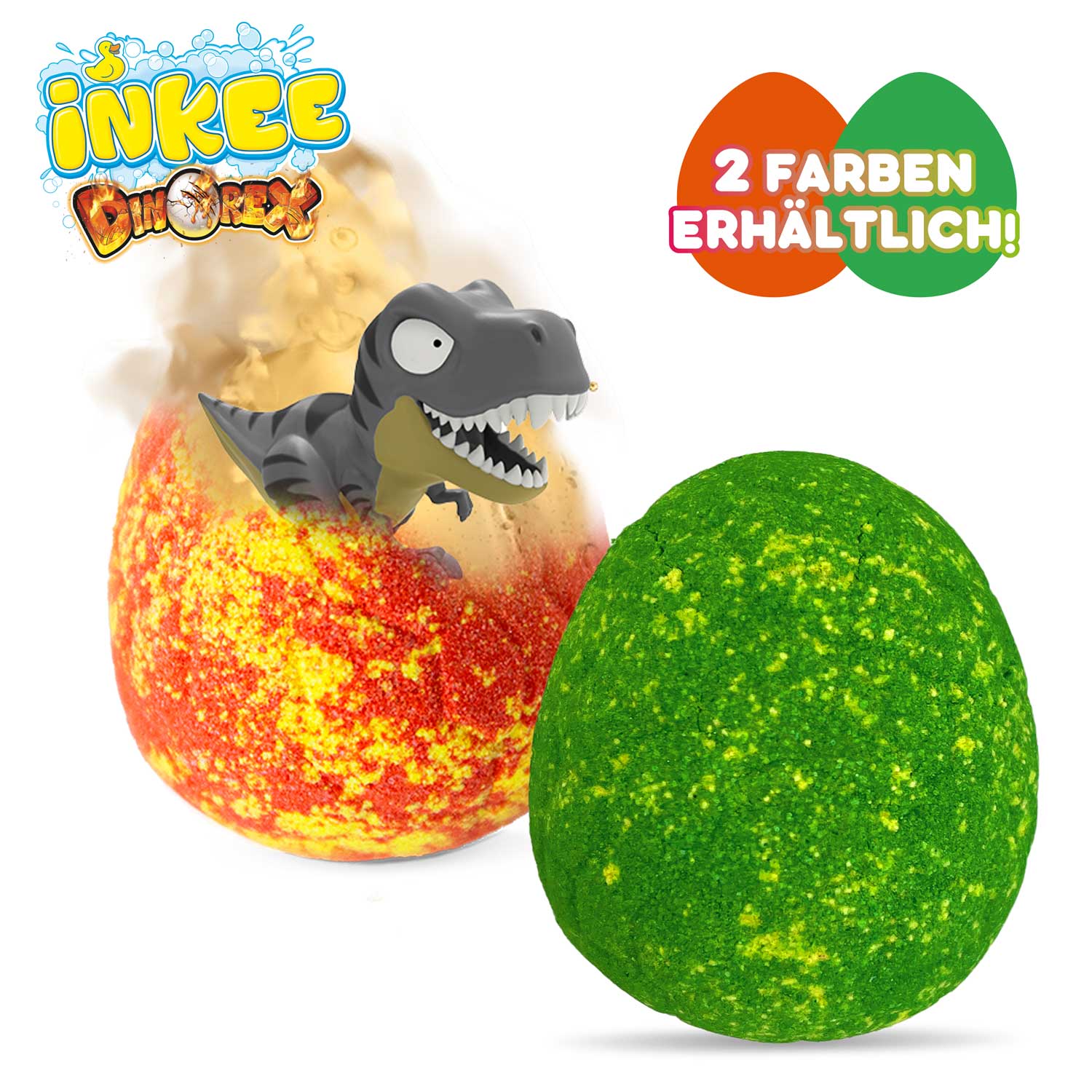 INKEE - Dino Überraschungs-Badekugel