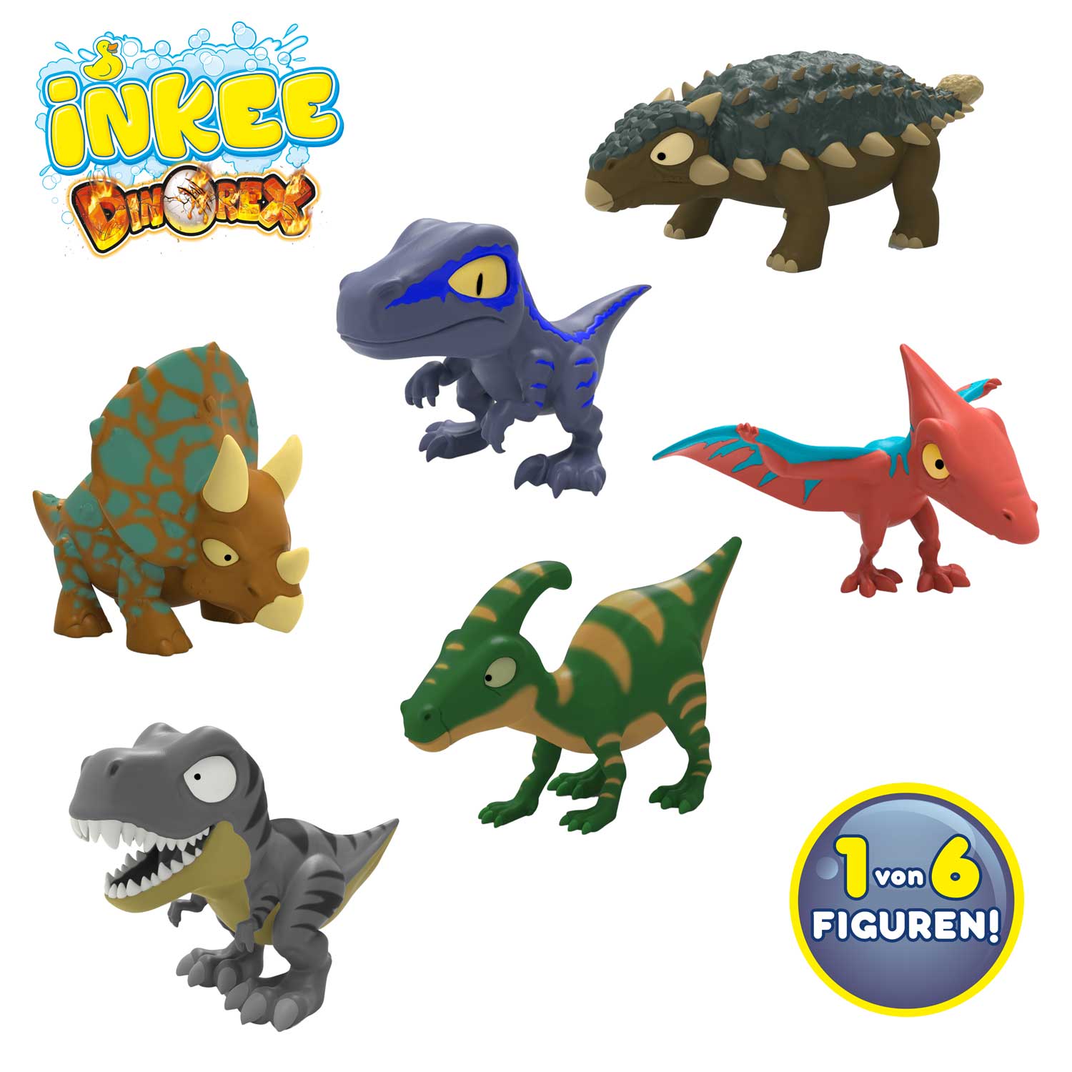 INKEE - Dino Überraschungs-Badekugel