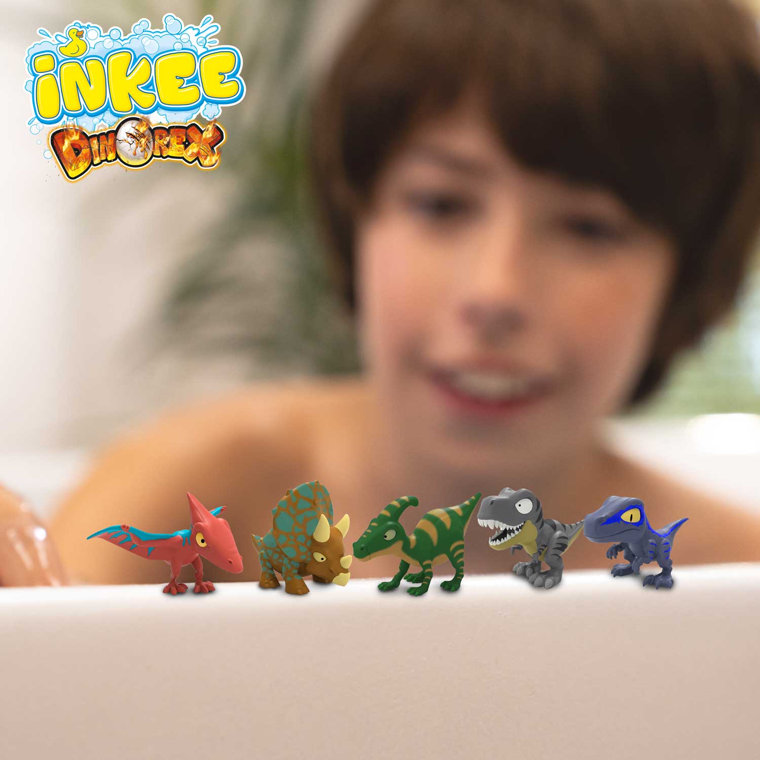 INKEE - Dino Überraschungs-Badekugel