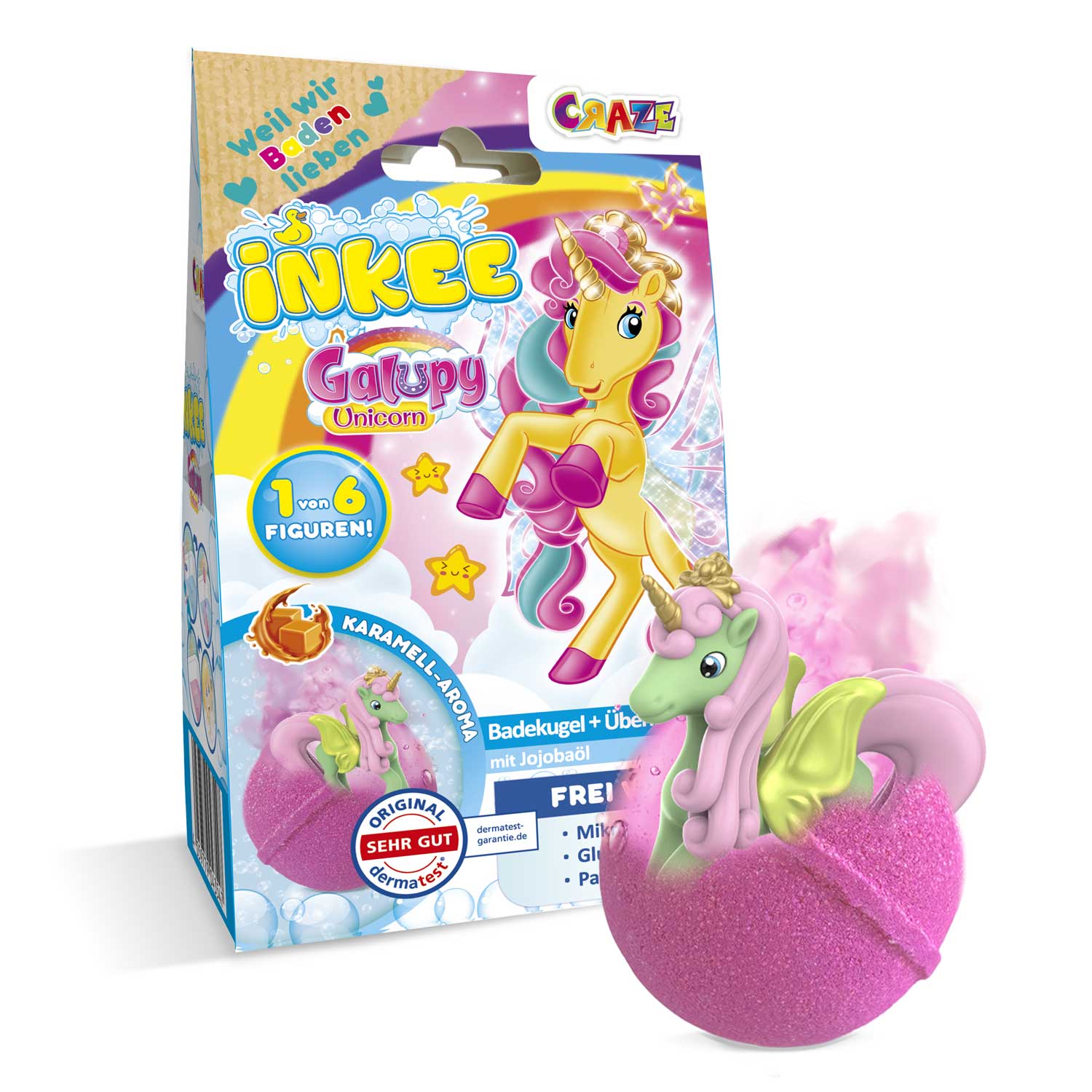 INKEE - Galupy Unicorn Überraschungs-Badekugel
