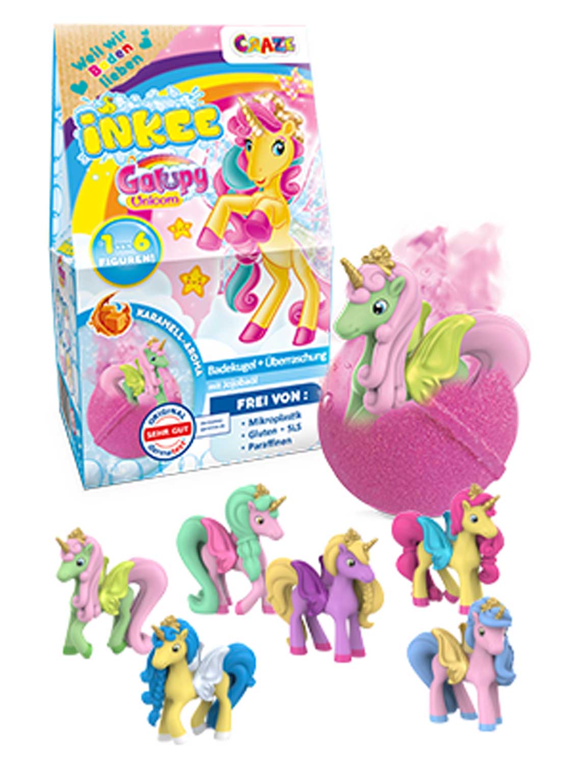 INKEE - Galupy Unicorn Überraschungs-Badekugel
