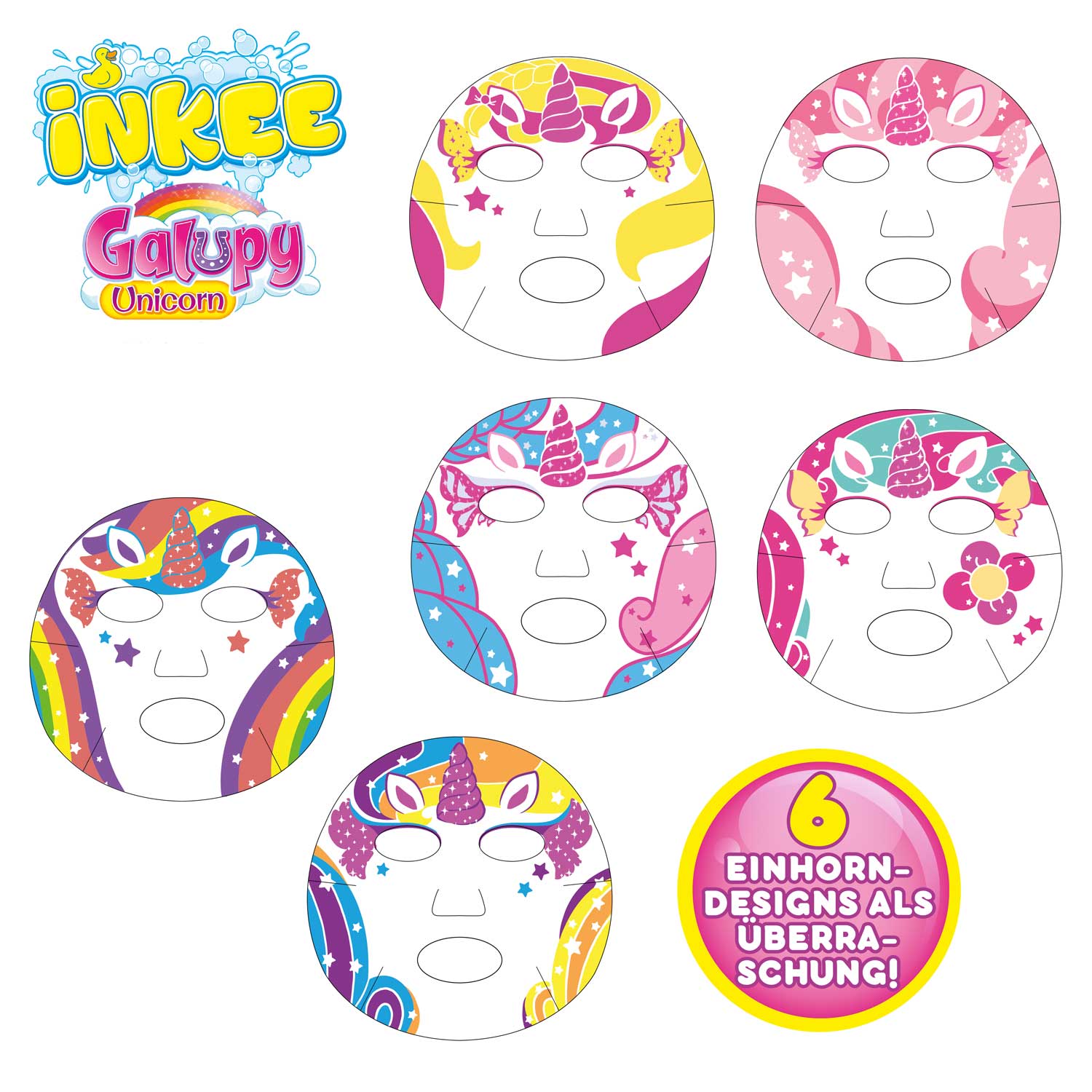 INKEE - Galupy Unicorn Face Mask – CRAZE TOYS INKEE - Galupy Unicorn Face Mask – CRAZE TOYS