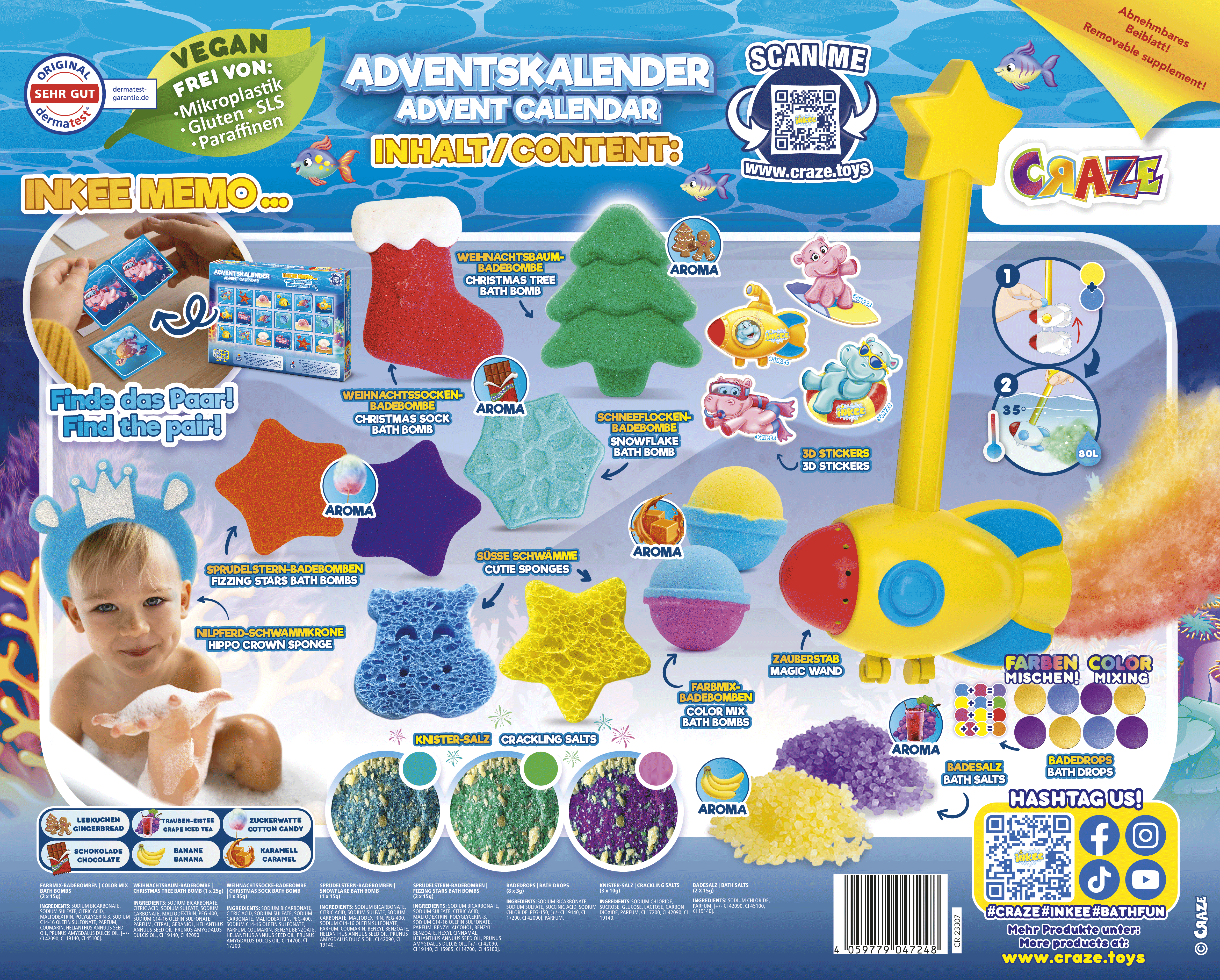 ADVENTSKALENDER - Inkee Bath Fun