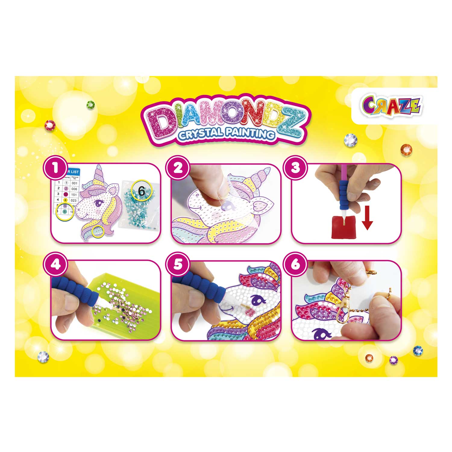 DIAMONDZ - Unicorn Keychain Set – CRAZE TOYS