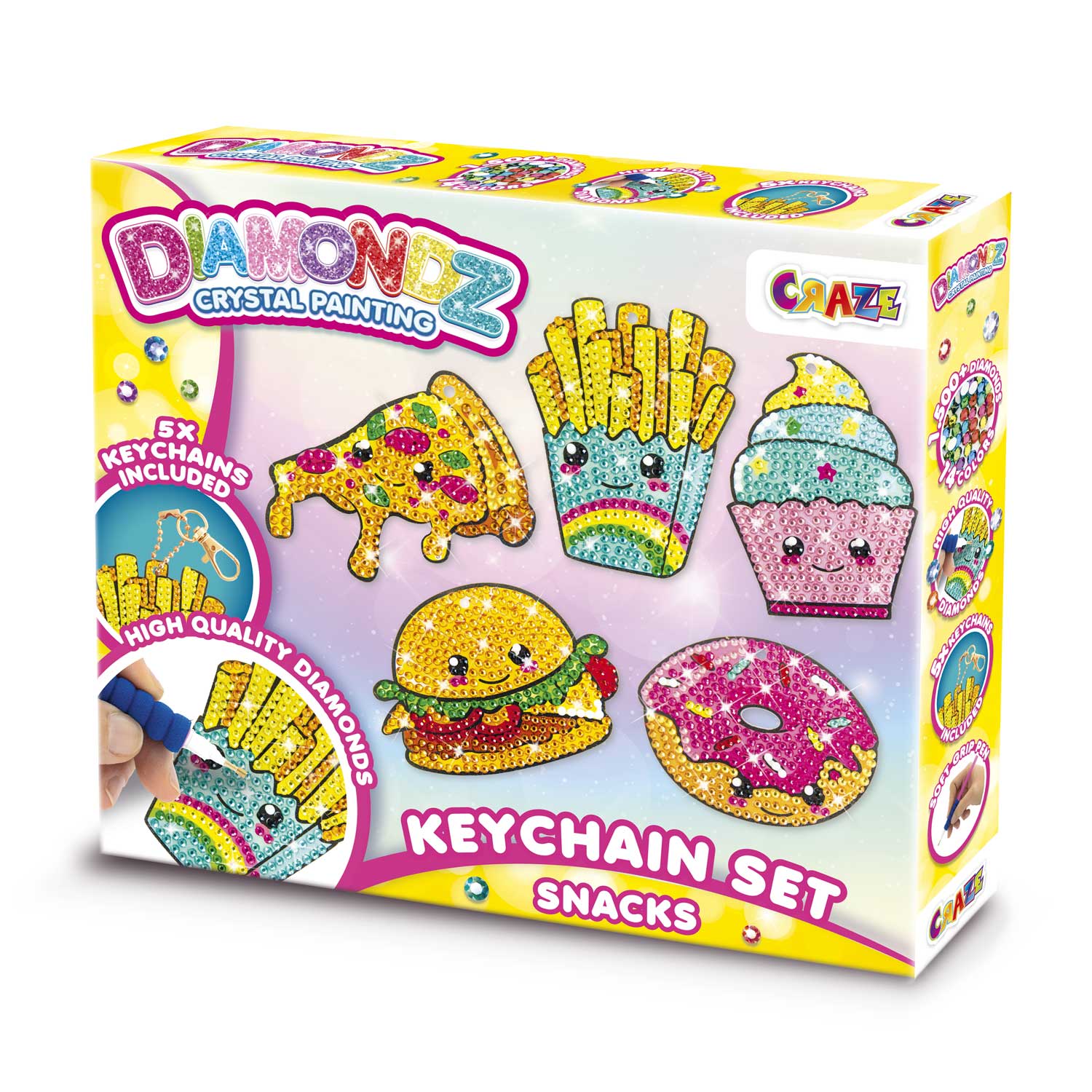 DIAMONDZ - Keychain Set Snacks – CRAZE TOYS